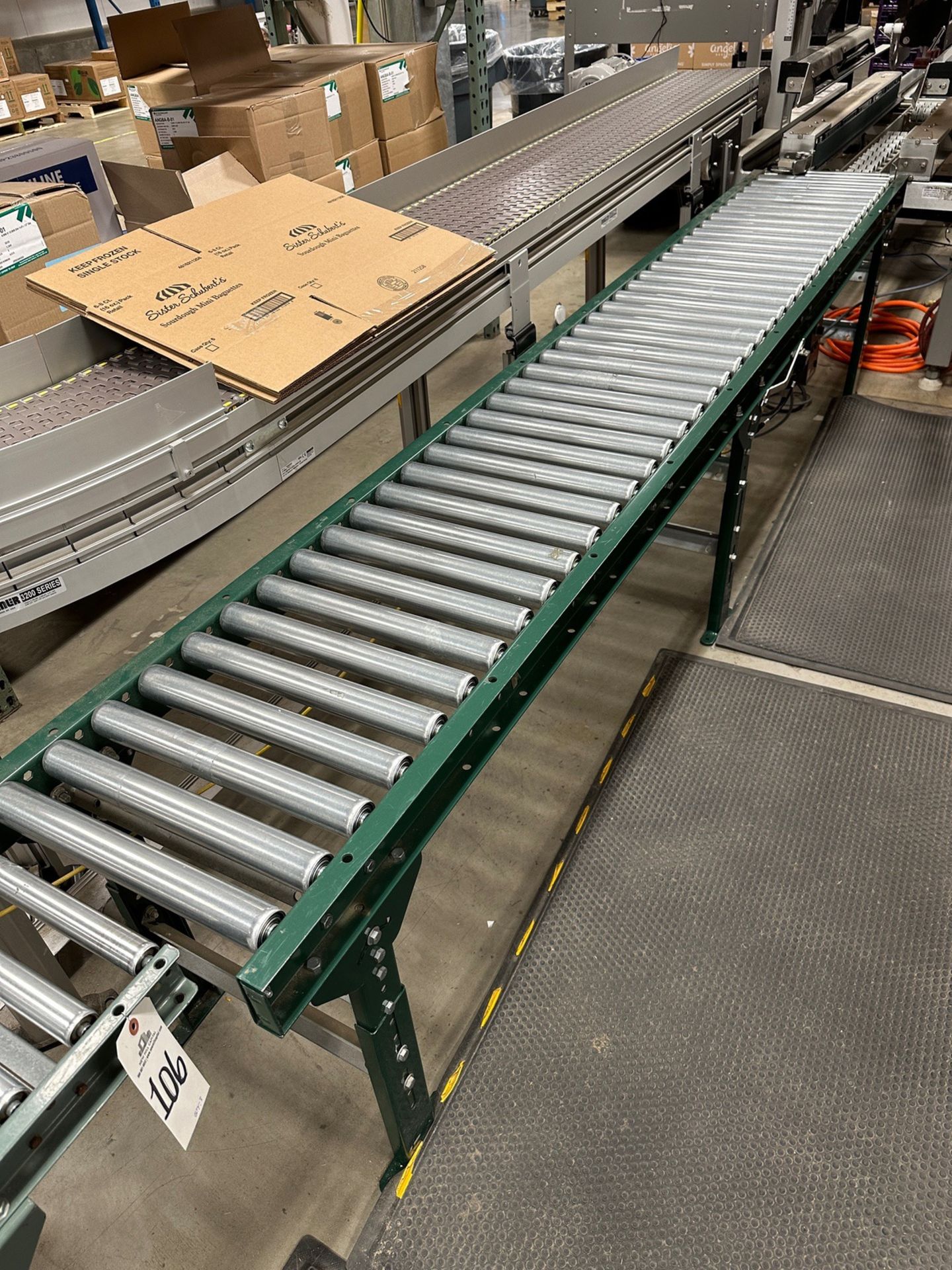 Lot of (3) Roller Conveyor Sections (Approx. 16" x 10', 16" x 5' and 16" x 10') | Rig Fee $200 - Image 2 of 3