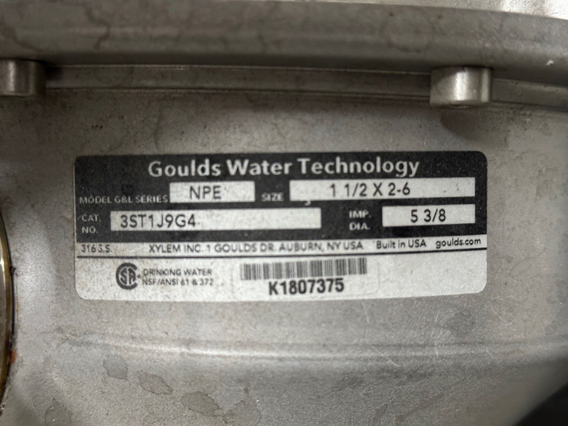 WEG 5 HP Motor with Goulds 1 1/2 X 2-6 Pump | Rig Fee $150 - Image 3 of 3