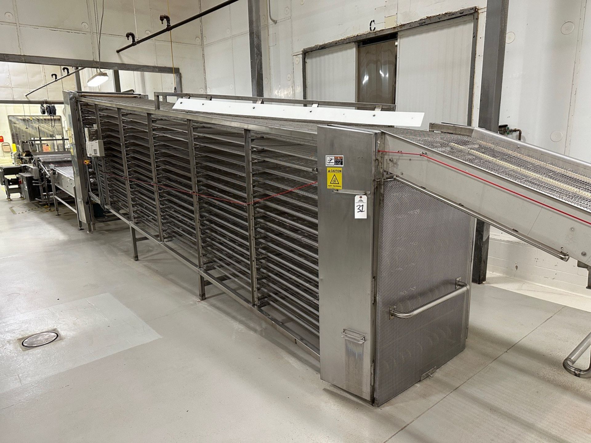 Stainless Steel Cooling Conveyor with 3' Belt Width and Allen-Bradley PowerFlex 70 | Rig Fee $1800