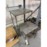 Lot of (2) Stainless Steel Tables (Approx. 19" x 22" and 24" x 30")