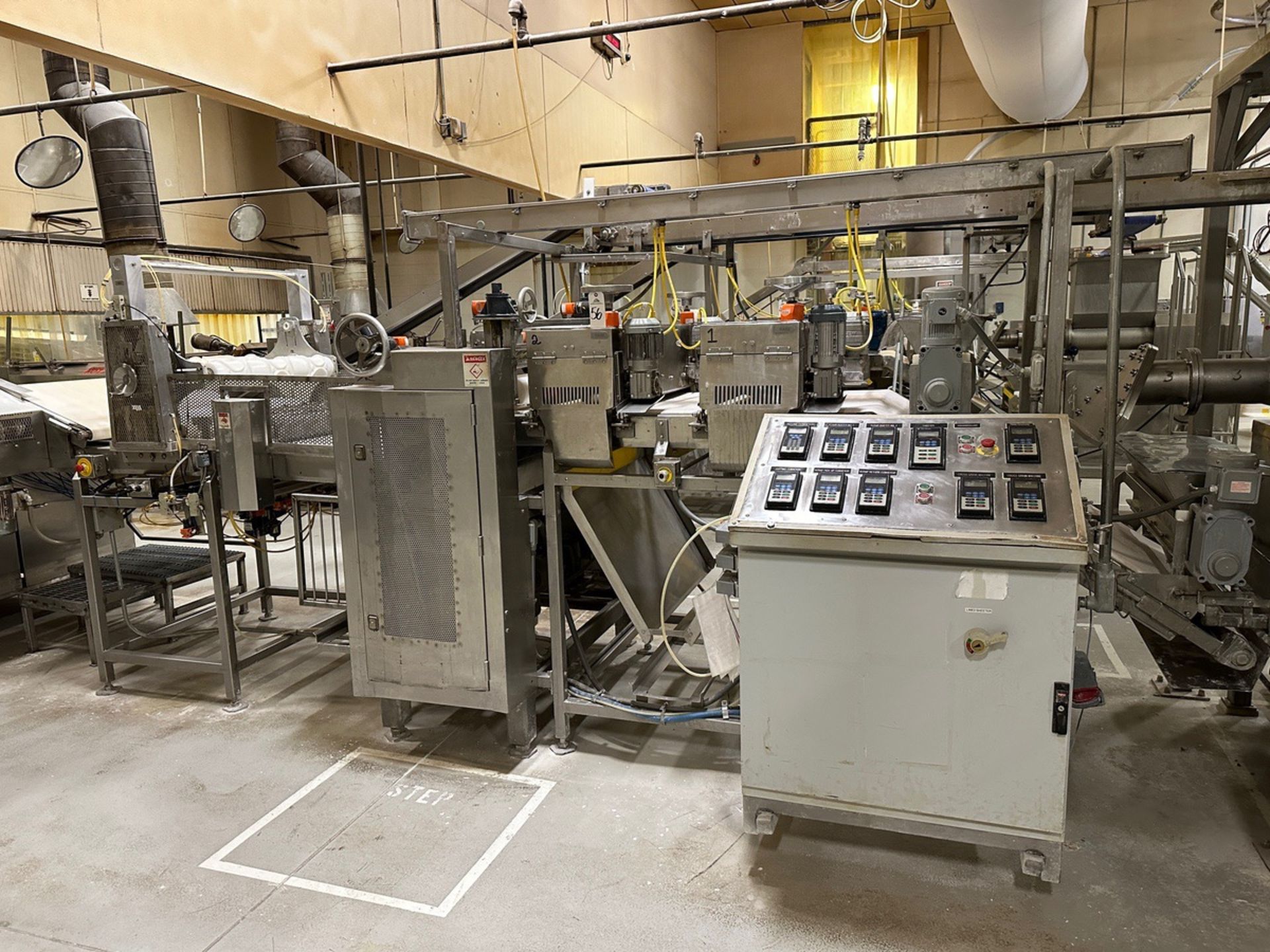 Dough Sizing & Die Cut Line: Dusters, Rollers, Die Cut Rollers, Scrap Return - 38" W | Rig Fee $2500