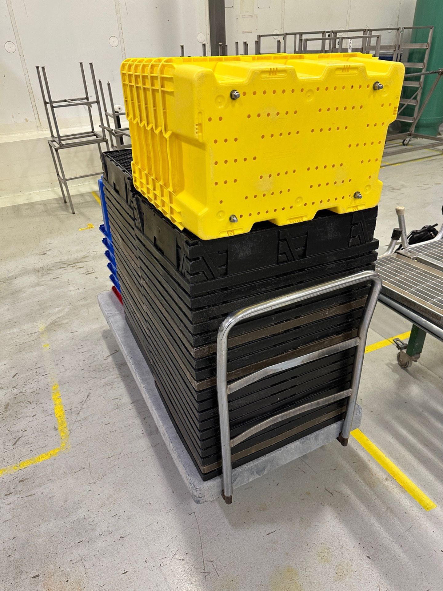 Lot of Flat Cart and Plastic Bins | Rig Fee $35 - Image 2 of 2