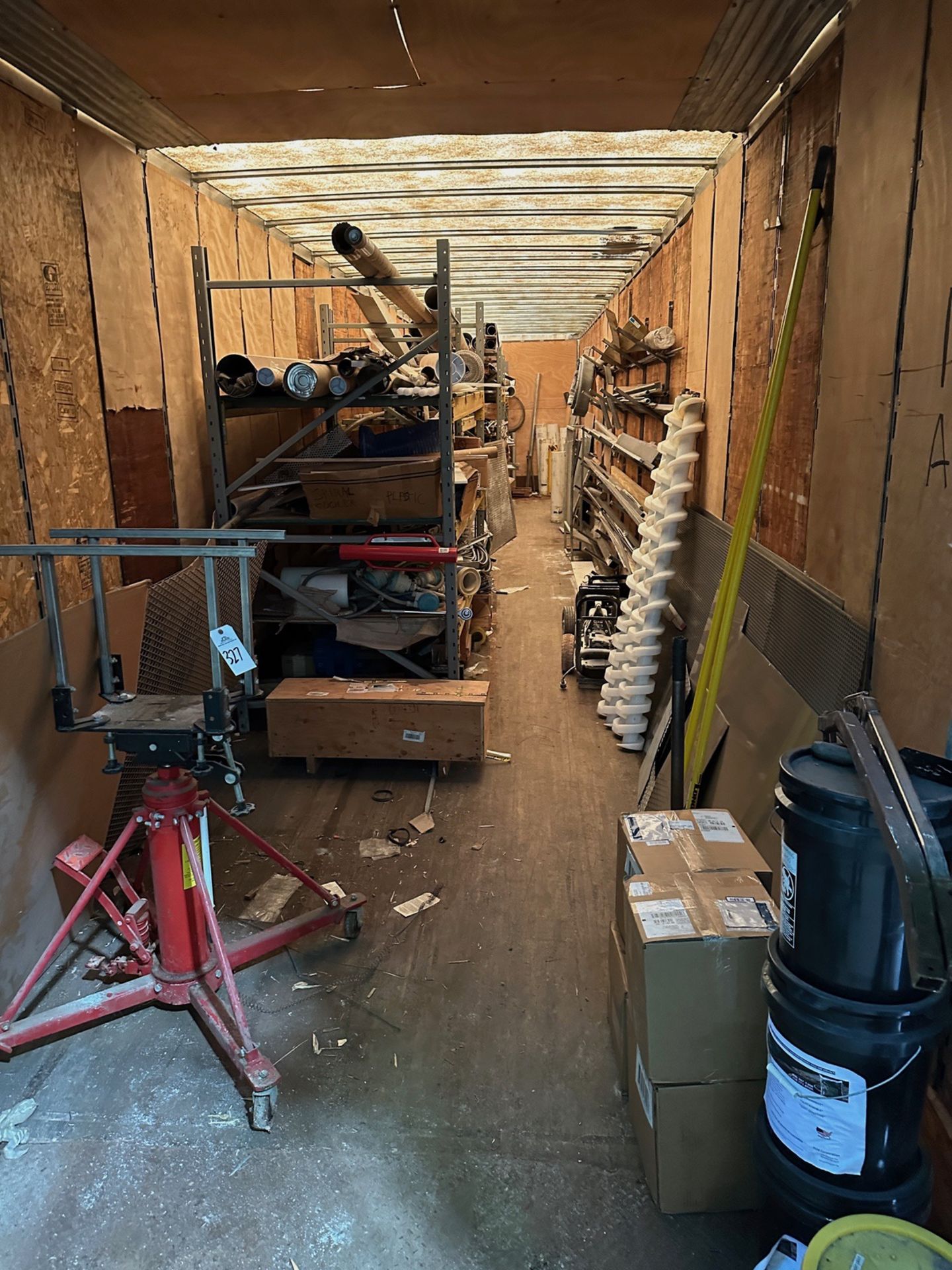 Lot of Trailer Contents and Shelving Units | Rig Fee $750