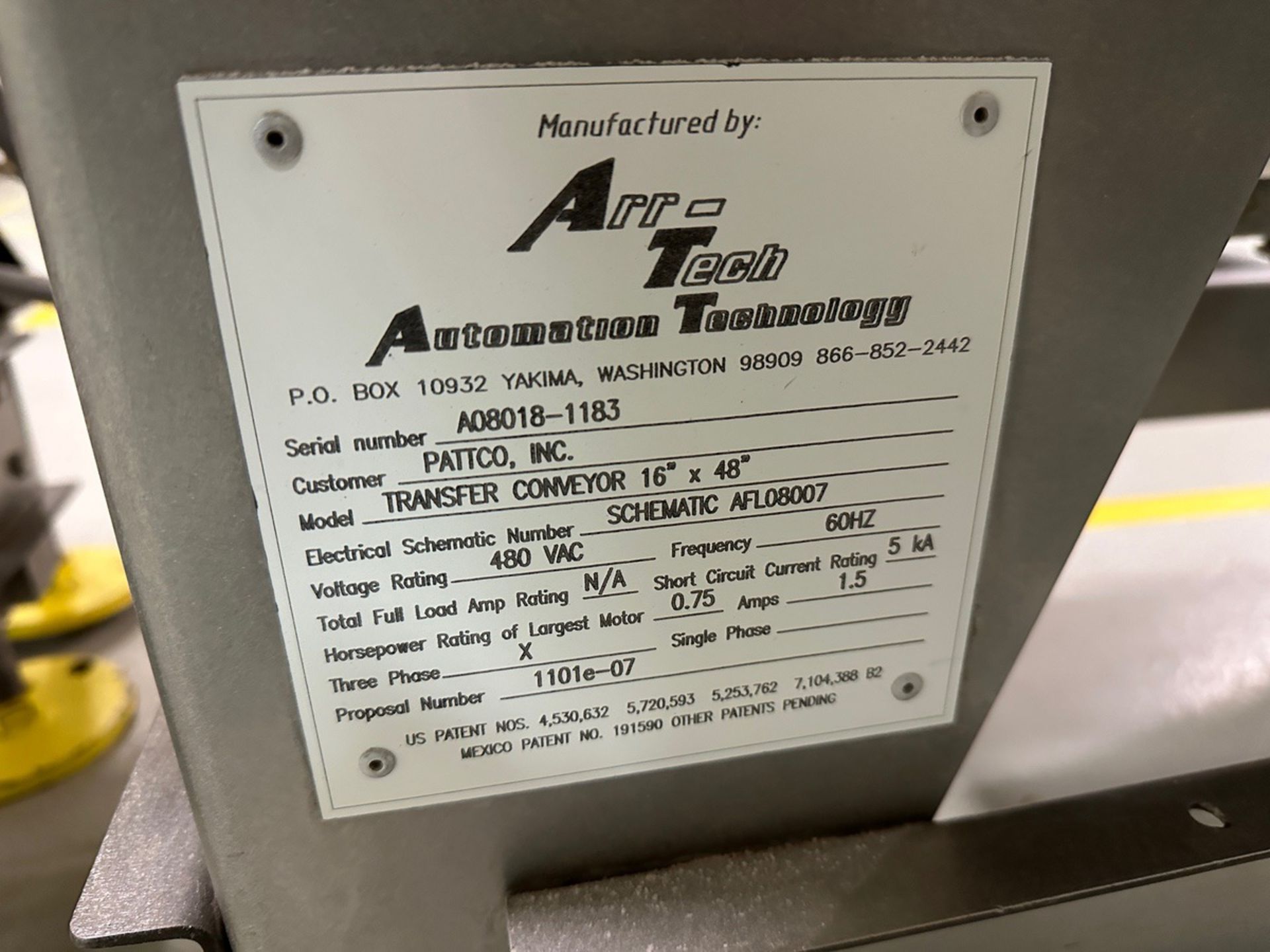 Lot of (2) Arr-Tech Intralox Belt over Stainless Steel Conveyors (Approx. 16" x 4' and 16" x 66") - Image 5 of 5