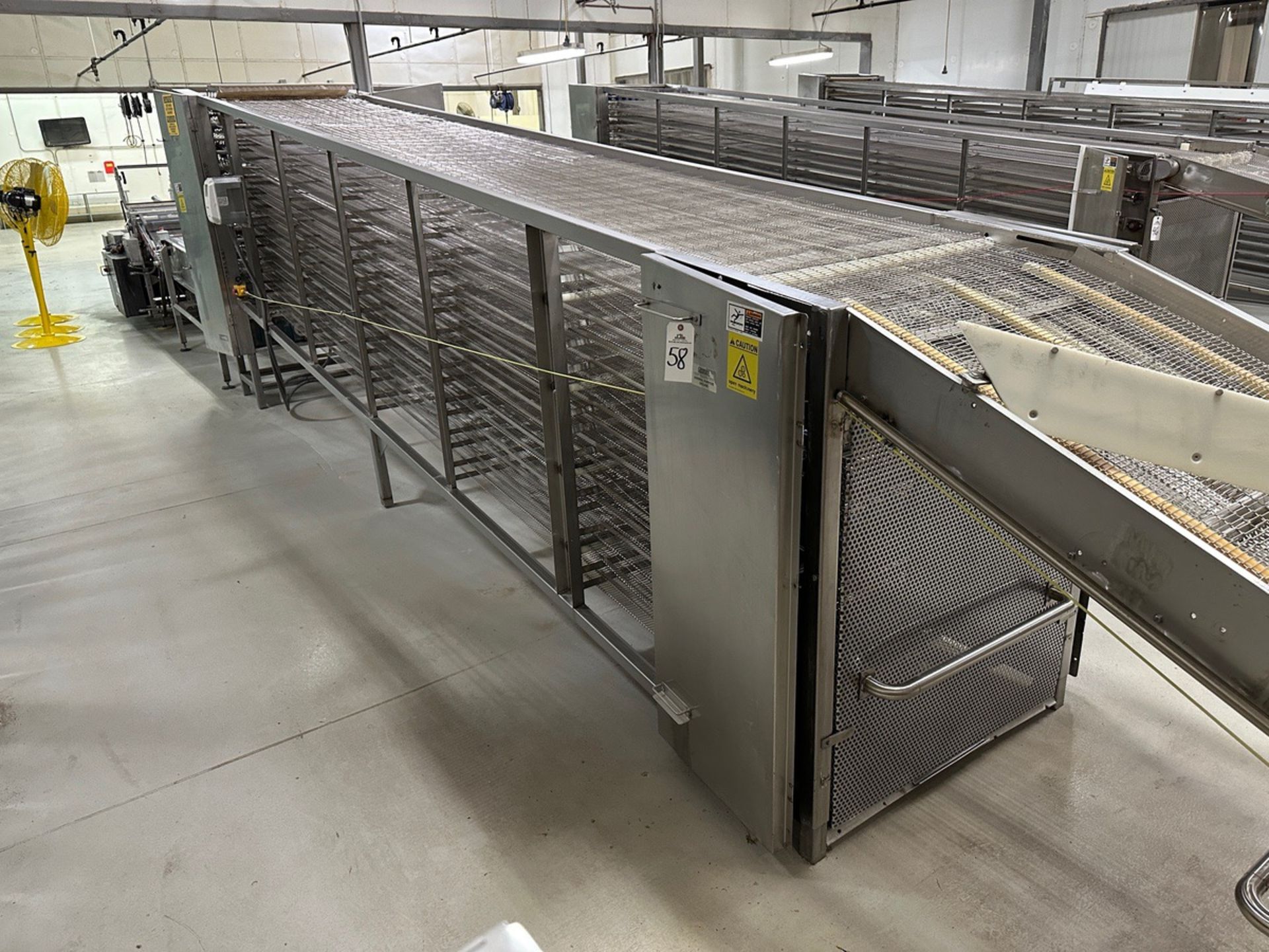 Stainless Steel Cooling Conveyor with 3' Belt Width and Allen-Bradley PowerFlex 40 | Rig Fee $1800
