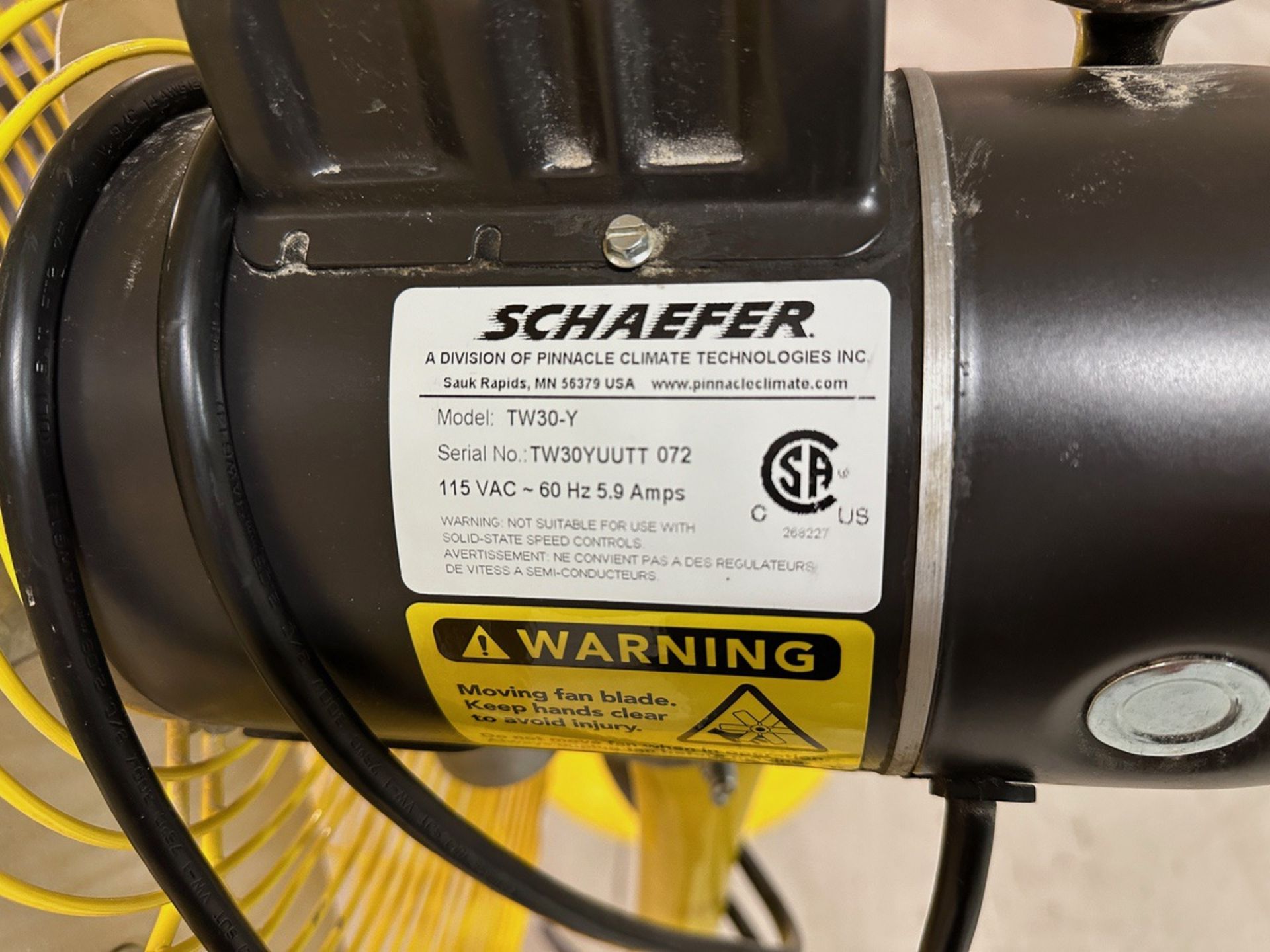 Schaefer 30" Pedestal Fan - Model TW30-Y - Image 2 of 2