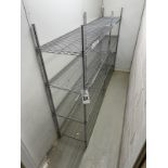 Lot of (2) Wire Shelves - (2) 4' x 18" x 75" O.H. | Rig Fee $50