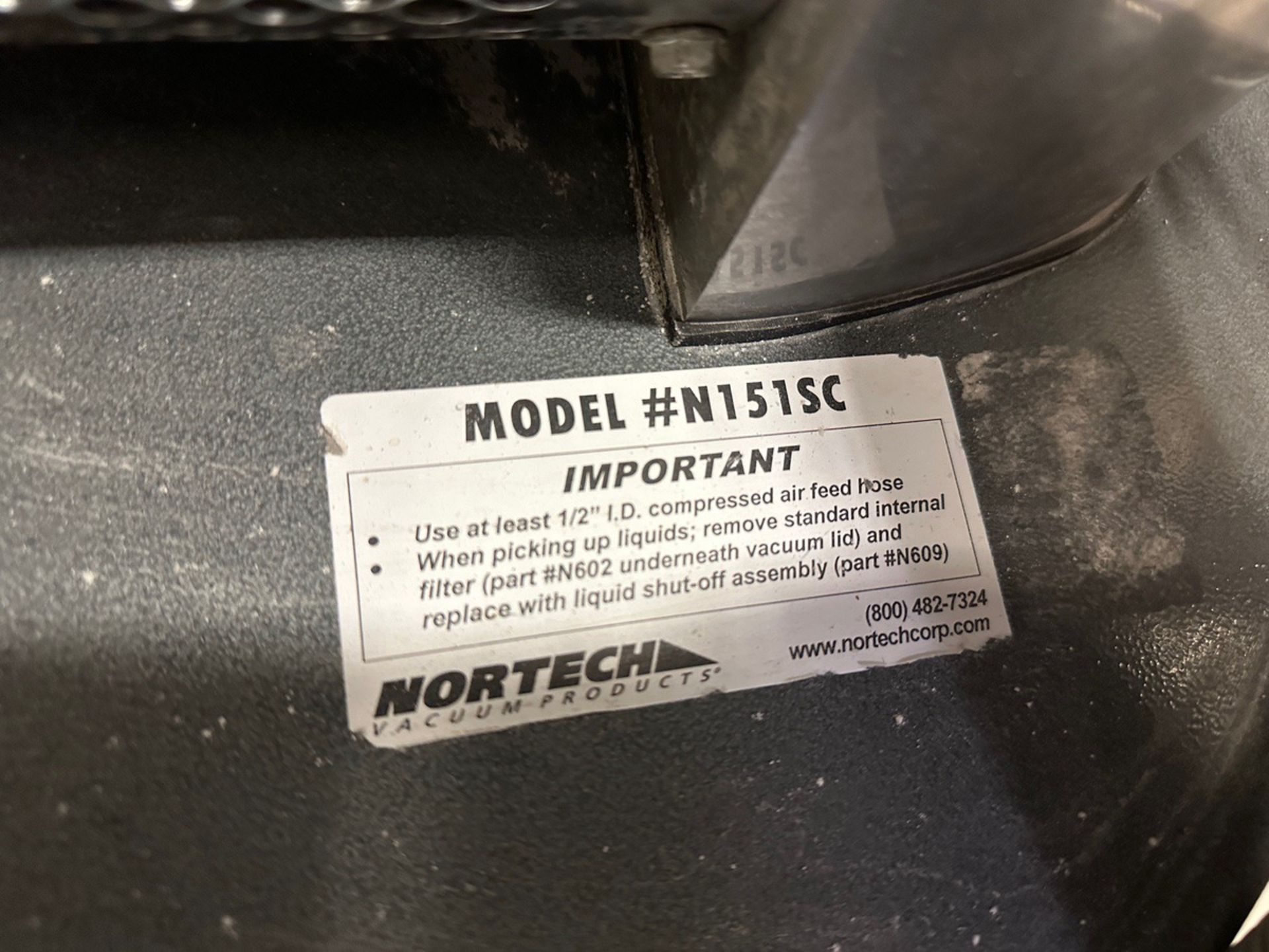 Nortech Pneumatic Vacuum - Model N151SC | Rig Fee $20 - Image 2 of 2