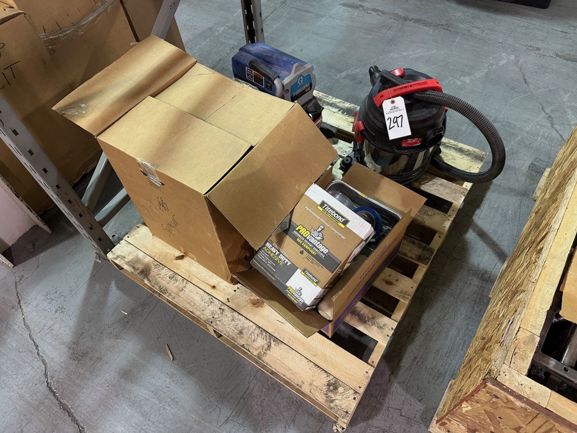 Pallet of Painting Items - (2) Graco Tradeworks 150 Paint Sprayers and Porter Cable | Rig Fee $35