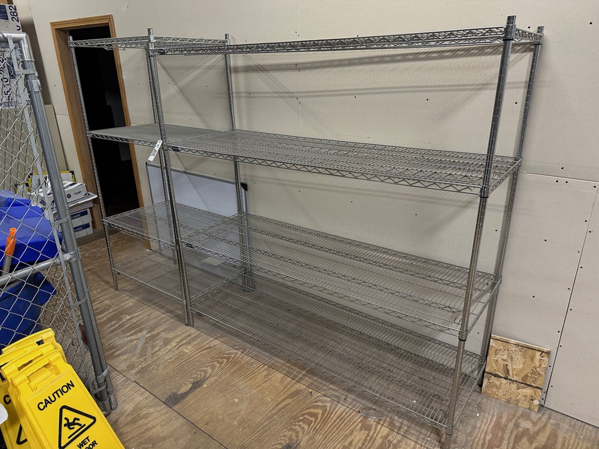 Lot of (2) Wire Shelving Units - (1) 6' x 2' x 6' and (1) 3' x 2' x 6'