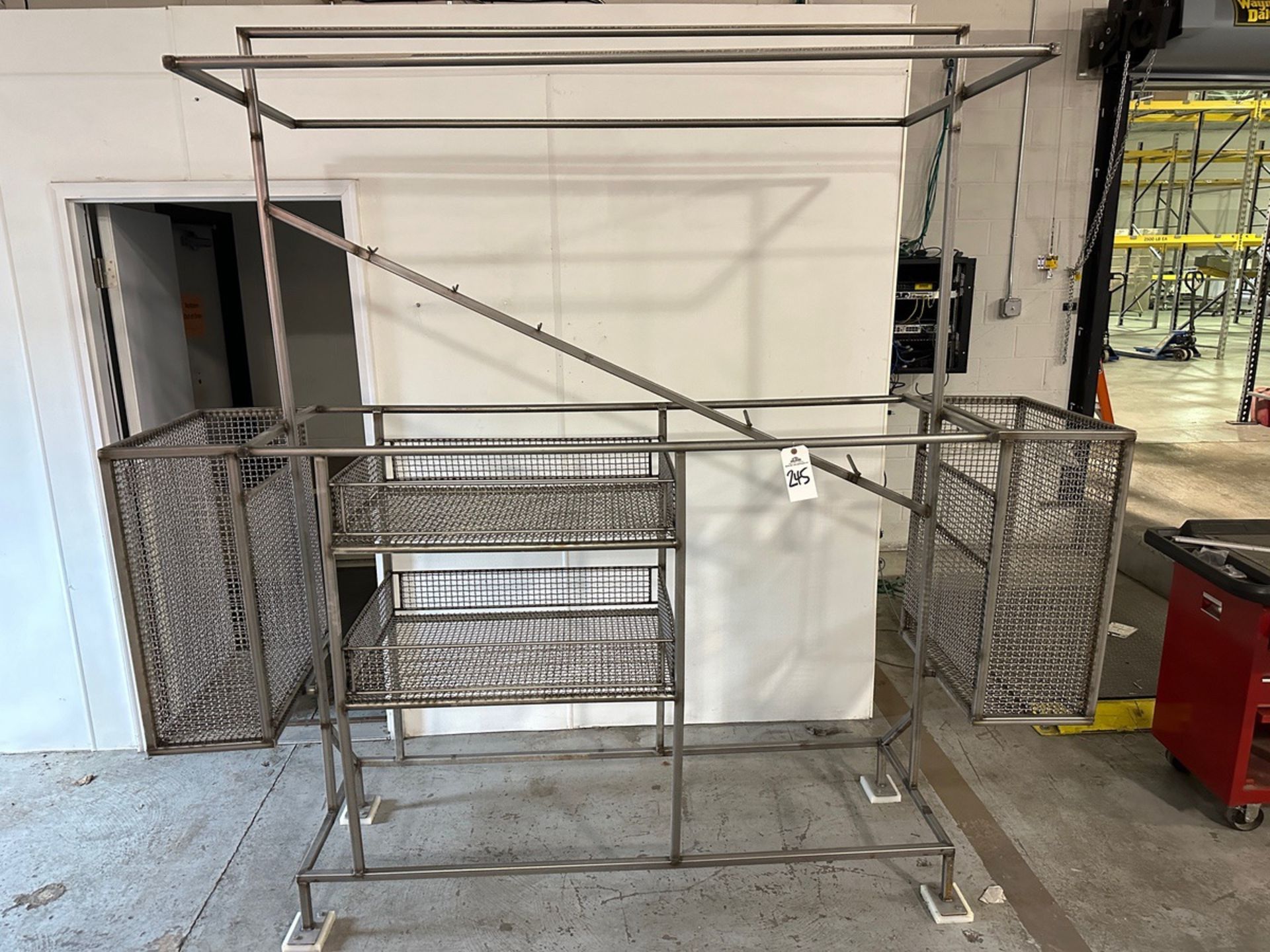 Stainless Steel Organizational Stand with Bins | Rig Fee $50