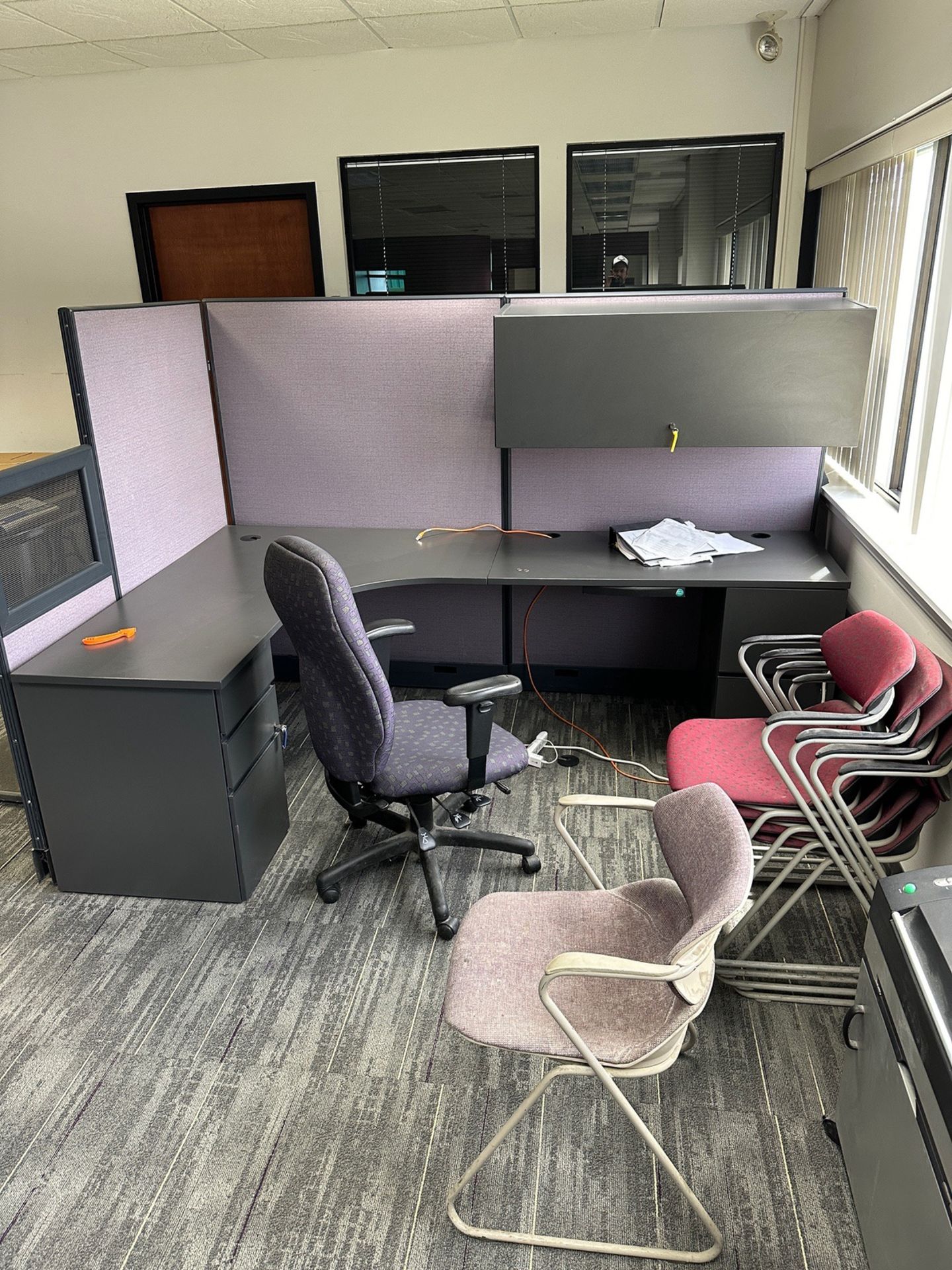 Lot of (2) Cubicles with Contents (No Electronics Included) | Rig Fee $450