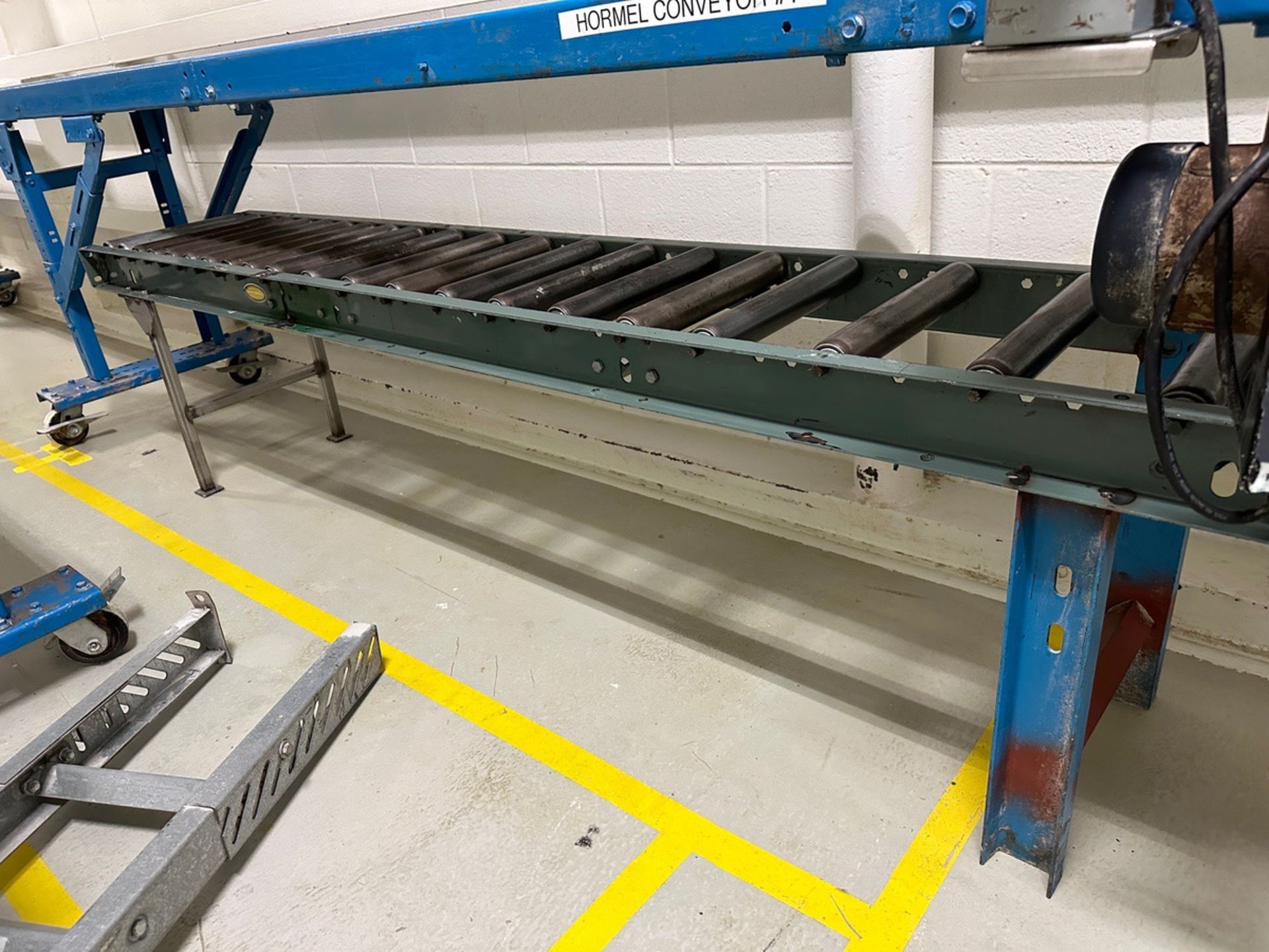 Lot of (2) Roller Conveyors - (1) 10" x 45" and (1) 13" x 7' | Rig Fee $20 - Image 2 of 2