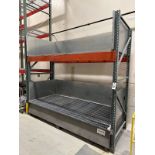 Lot of Teardrop Pallet Racking with Stainless Steel Containment Sheeting - (2) 9' x 4' Uprights, (2)