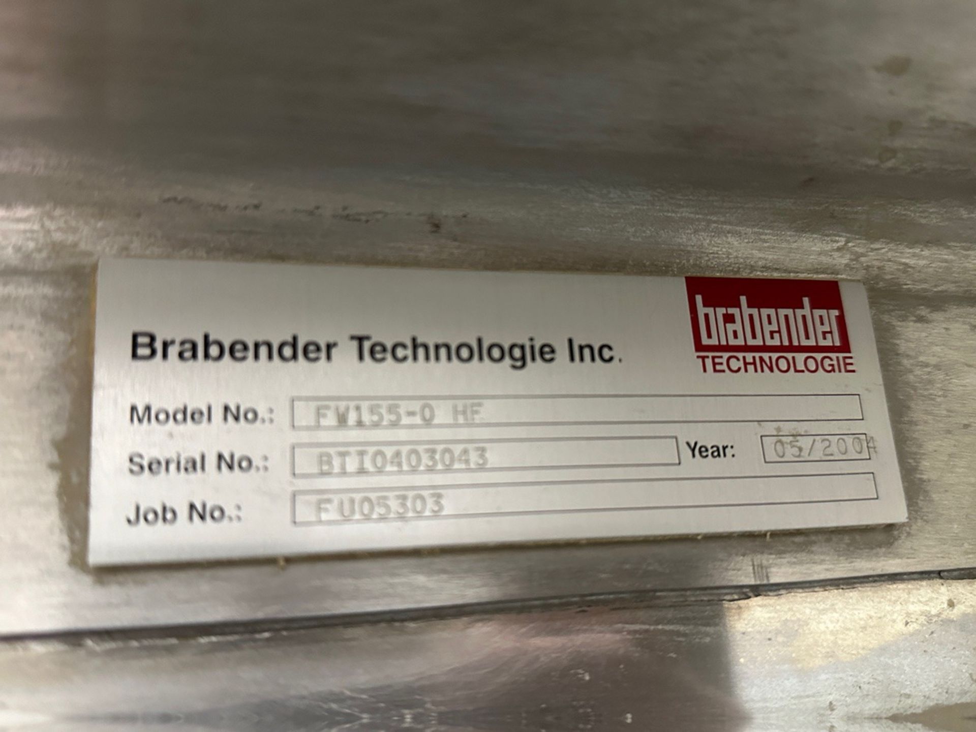 Brabender Stainless Steel Ingredient Hopper - Model FW155-0 HF, S/N B - Subj to Bulk | Rig Fee $1000 - Image 6 of 6