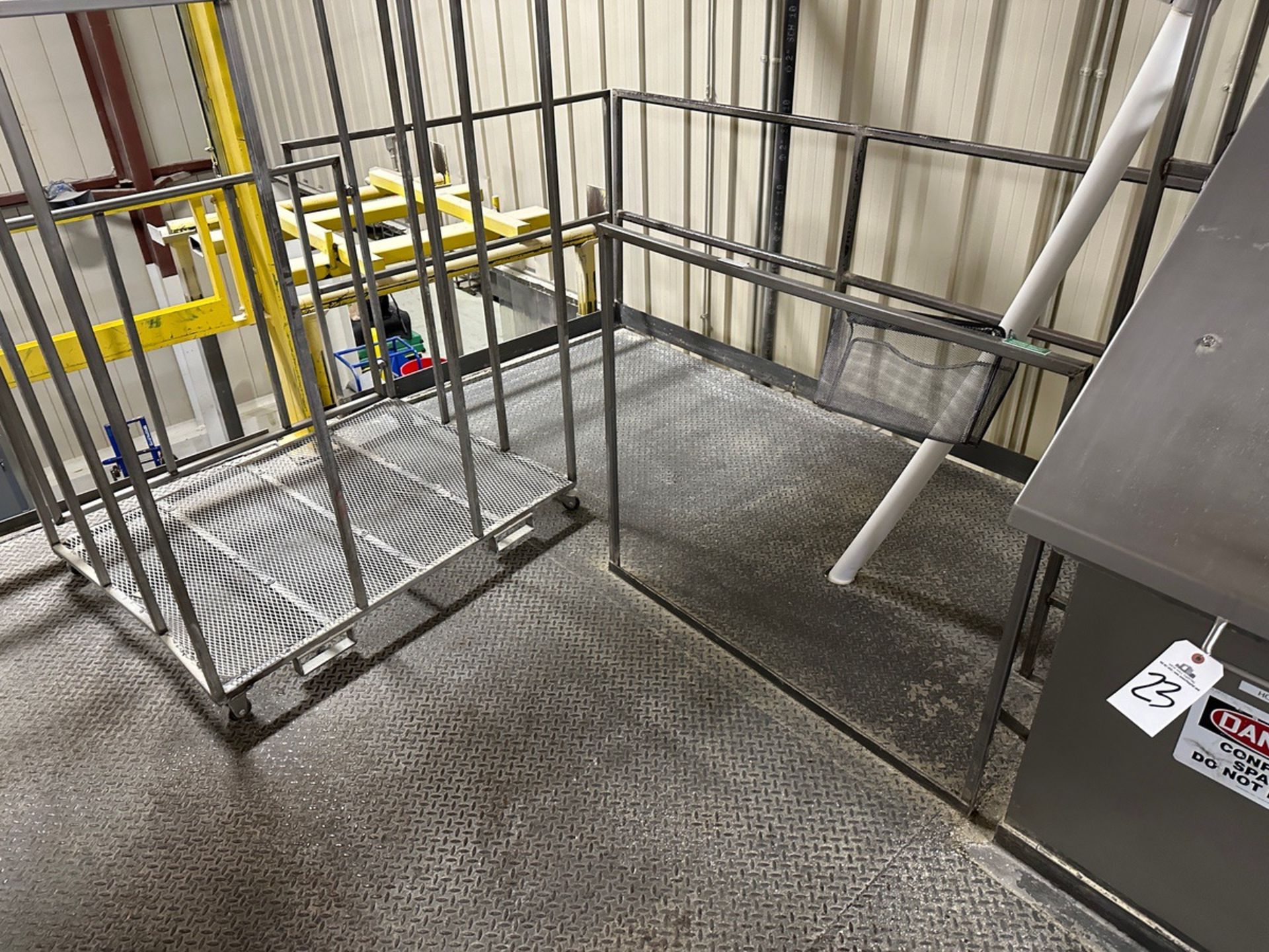 Steel Mezzanine Around All Hoppers - Approx. 22' x 40' Footprint with Staircase - Image 6 of 8