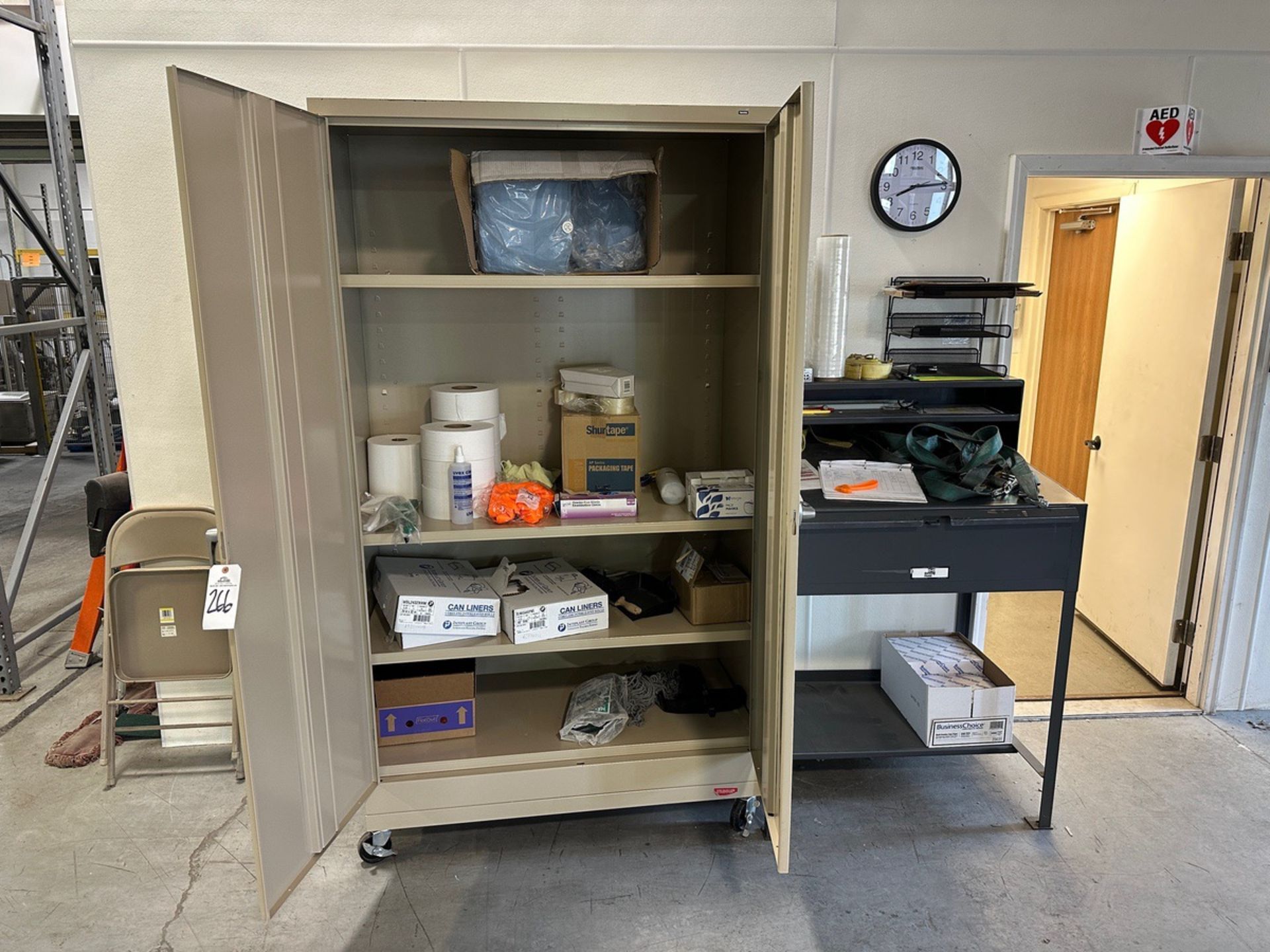 Lot of Storage Cabinet and Strong Hold Workstation | Rig Fee $50