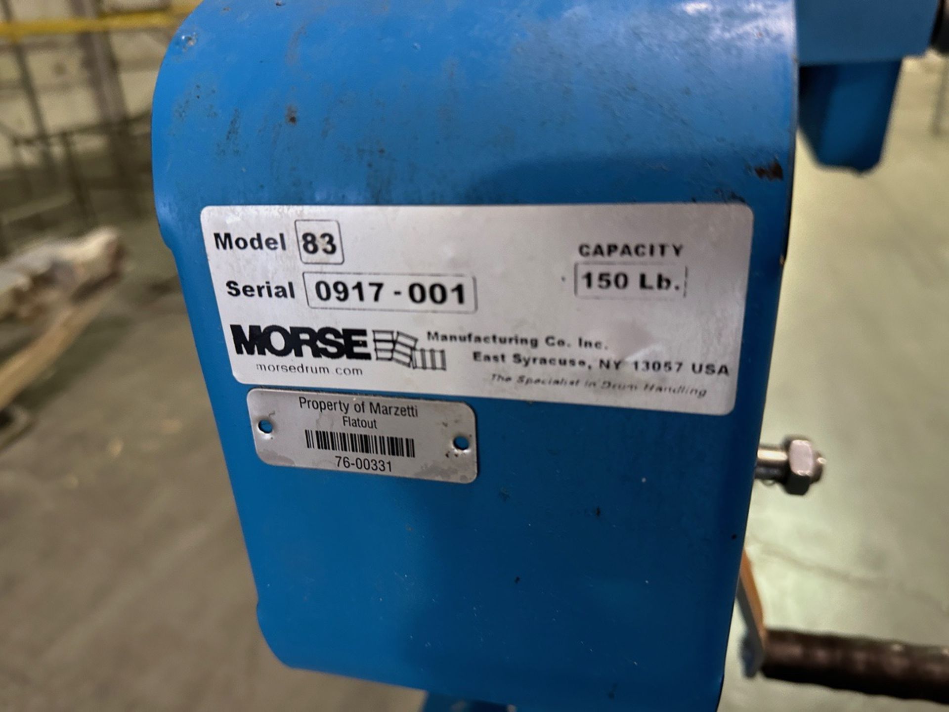 Morse Model 83 Manual 5-Gallon Lift with 150 LB Capacity | Rig Fee $75 - Image 2 of 2