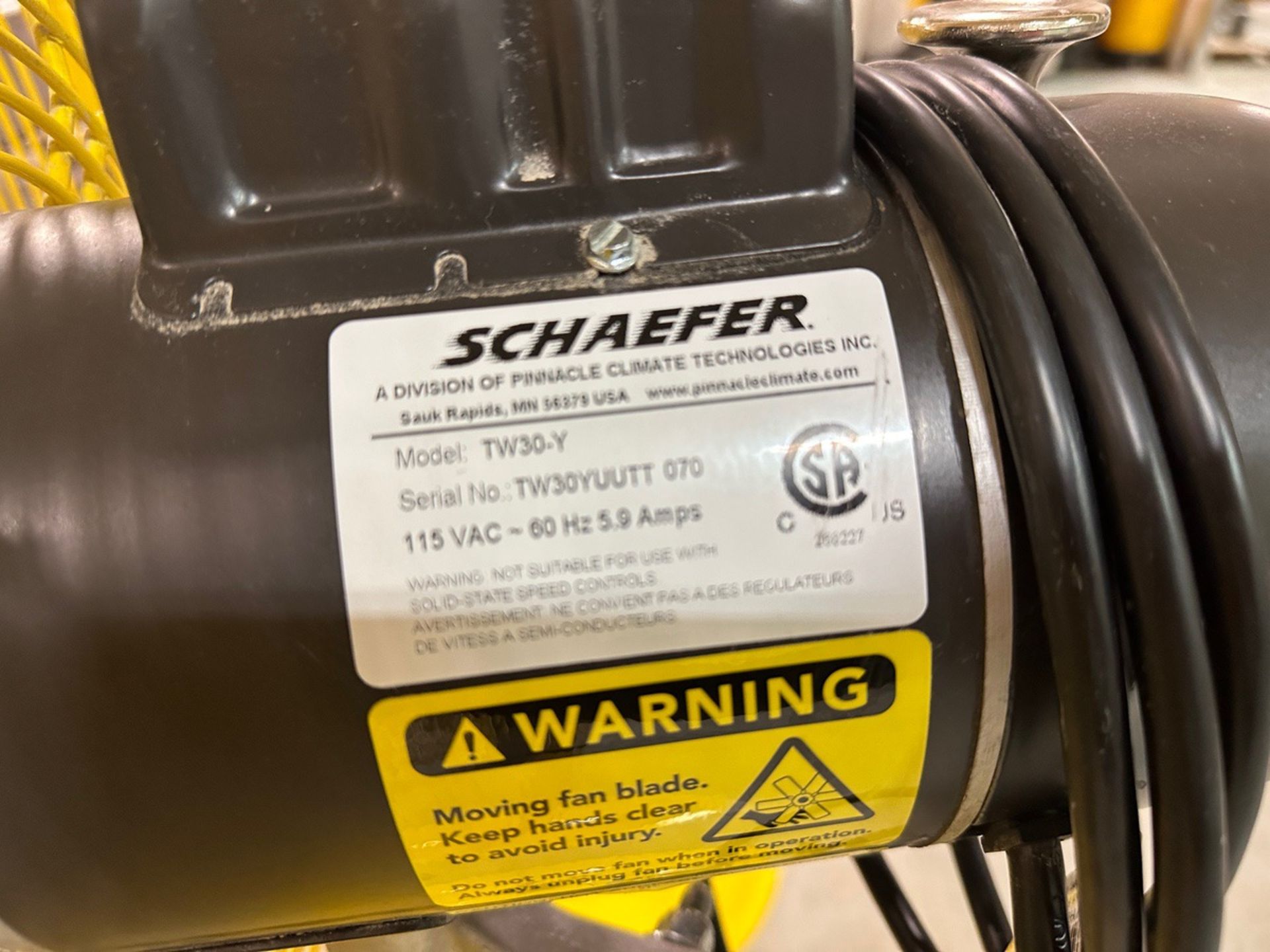 Schaefer 30" Pedestal Fan - Model TW30-Y | Rig Fee $25 - Image 2 of 2