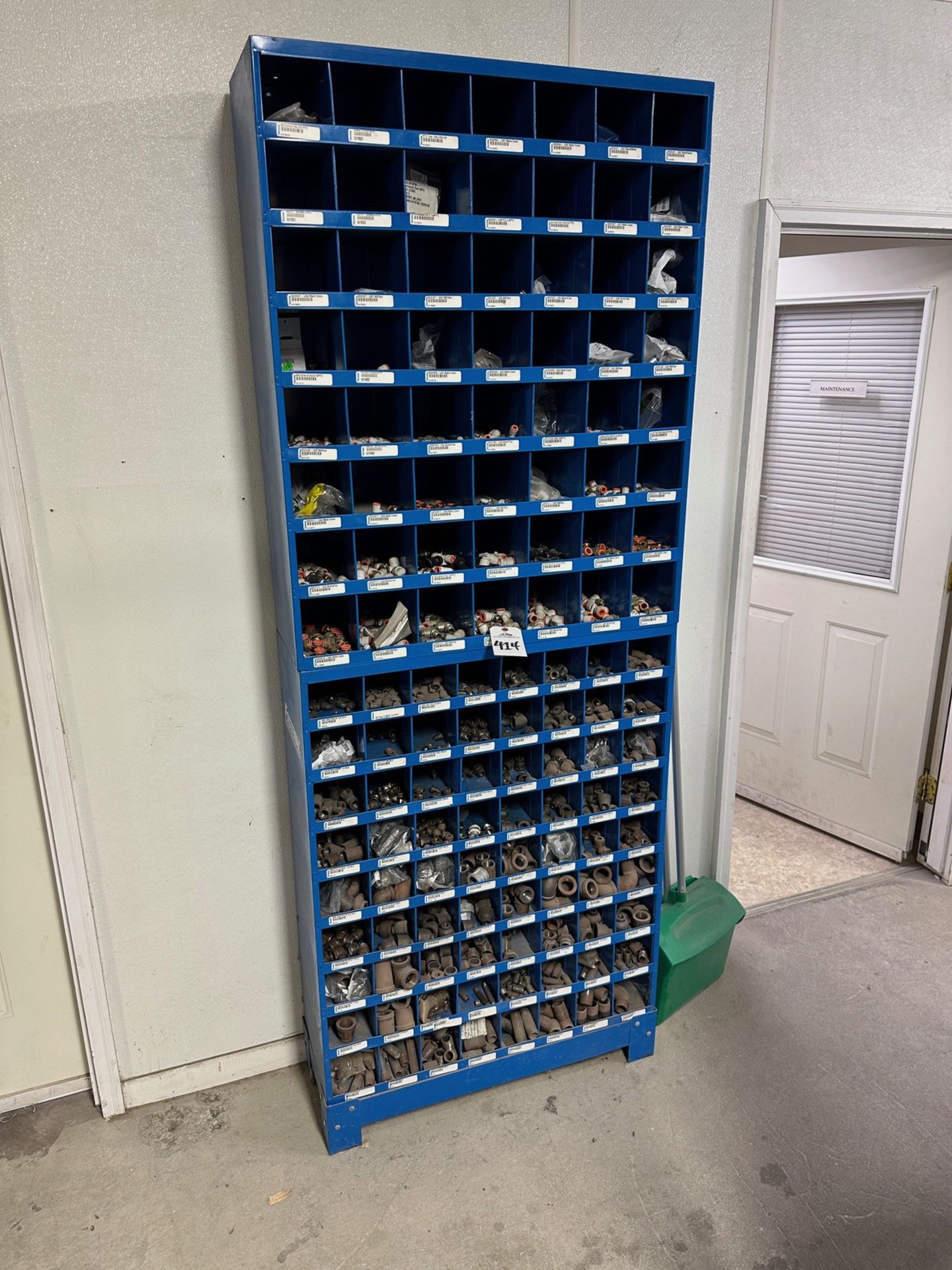 Lot of Pigeon Hole Parts Bin and Contents | Rig Fee $250