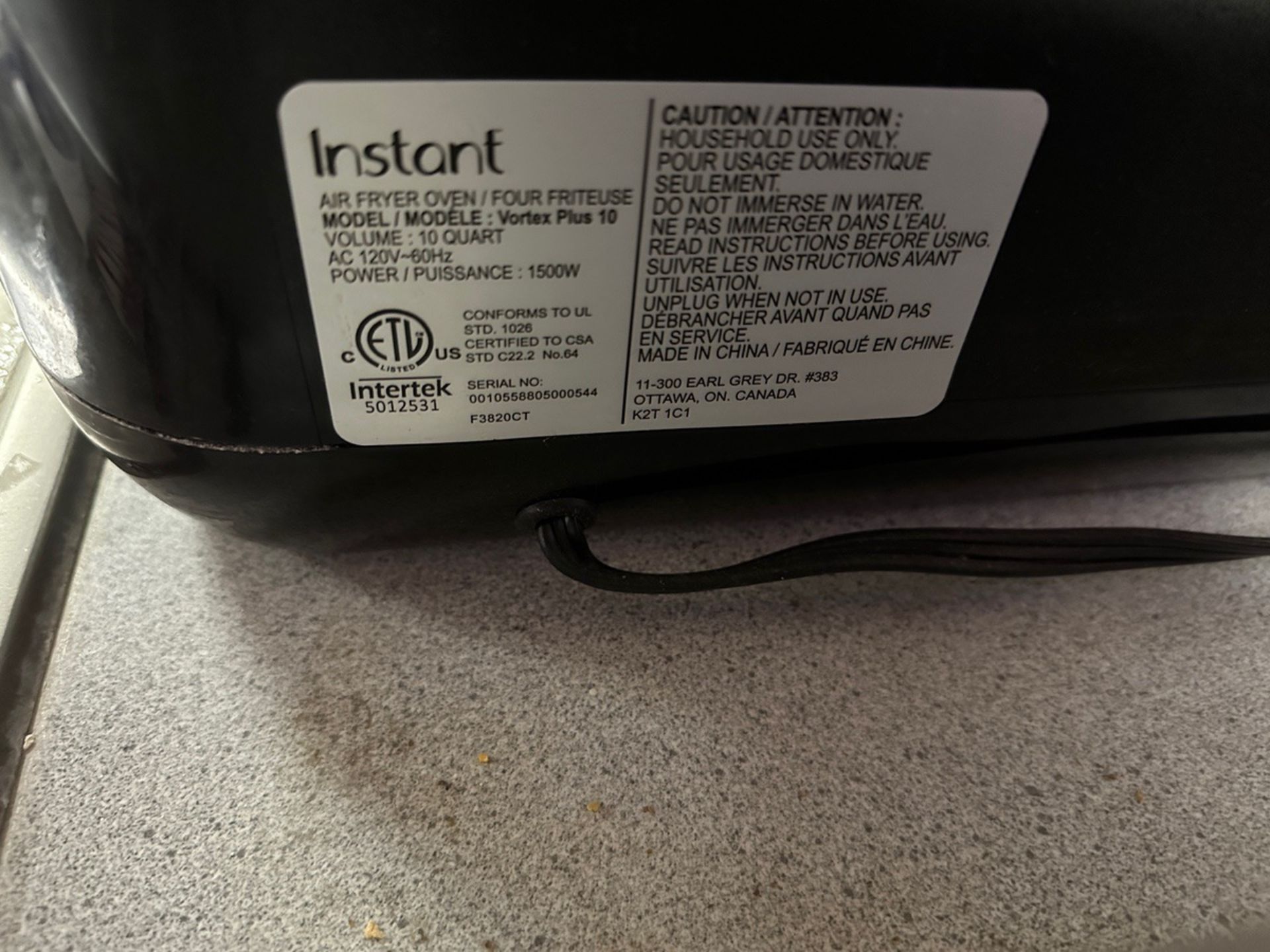 Instant Vortex Plus Air Fryer | Rig Fee $50 - Image 2 of 2