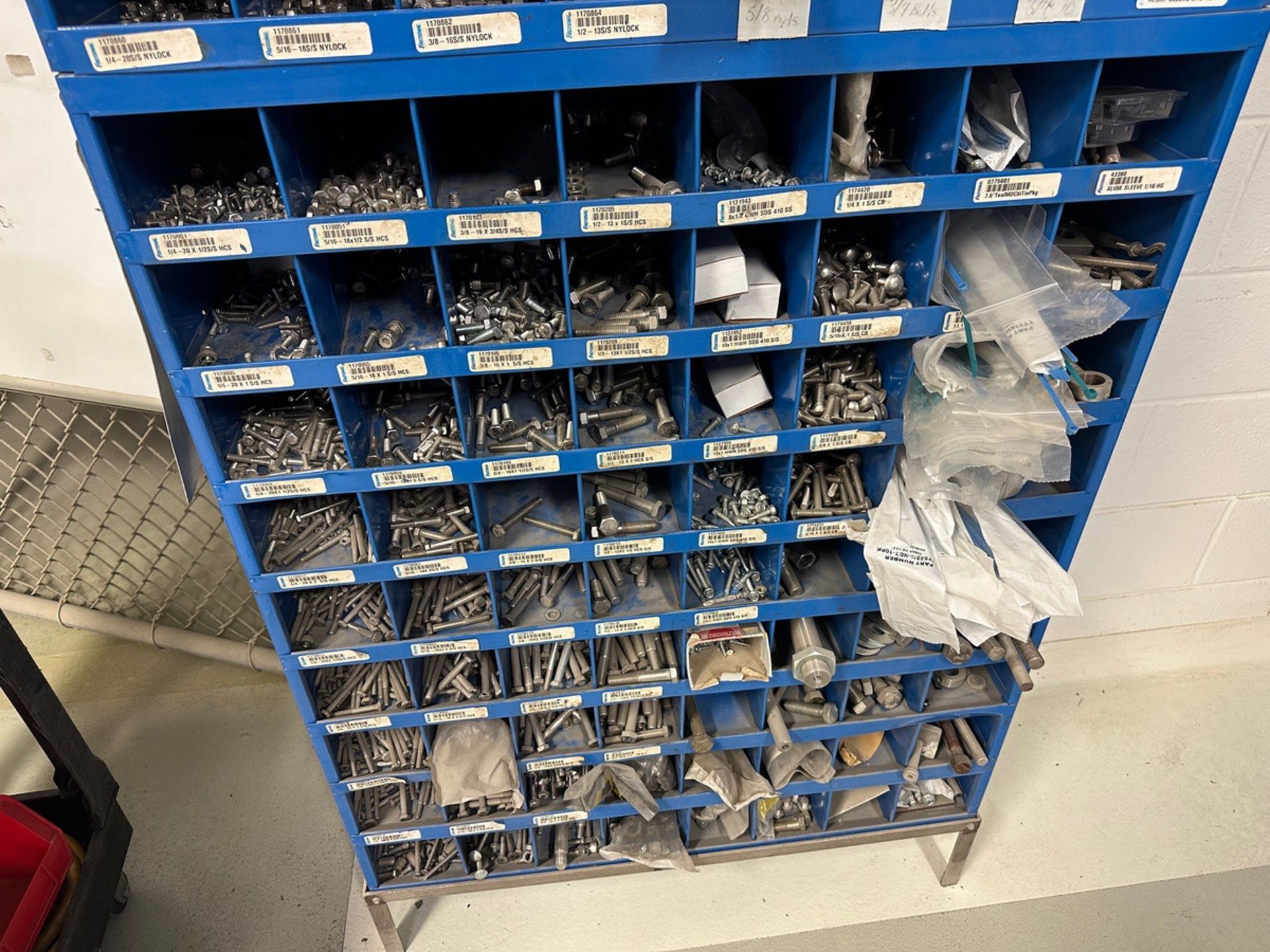 Pigeon Hole Parts Bin with Contents | Rig Fee $125 - Image 2 of 3