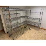 Lot of (4) Wire Shelving Units - (2) 2' x 6' x 6' and (2) 4' x 18" x 6'