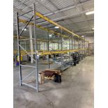 Lot of Teardrop Pallet Racking - (33) 12' x 42" Uprights, (74) 8' Cro | Rig Fee $3000 See Desc