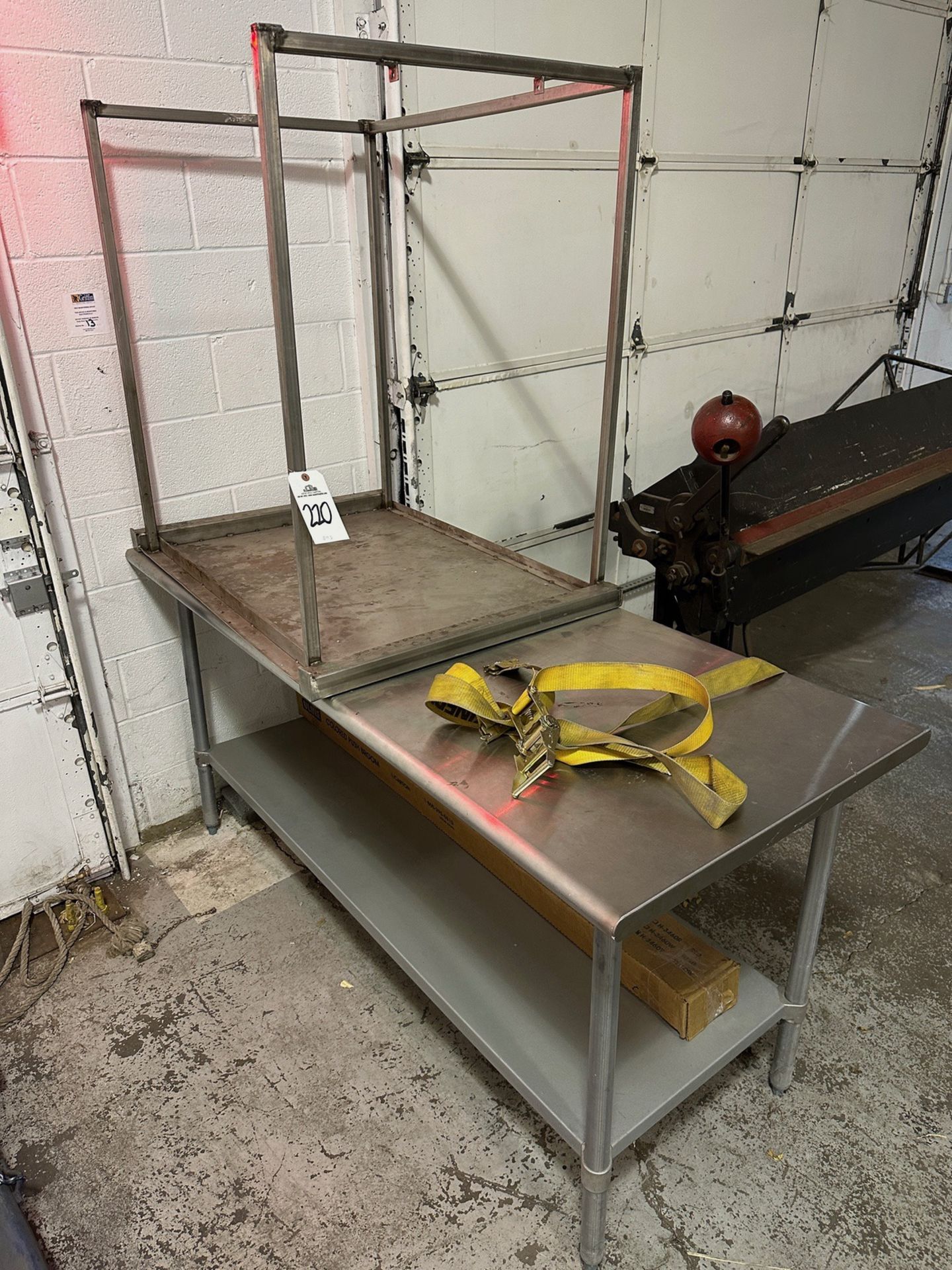 Lot of (2) Stainless Steel Tables (Approx. 30" x 43" and 30" x 6') | Rig Fee $75