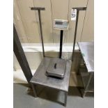 A&D FG-60K AM 150 LB Capacity Digital Platform Scale on Stainless Steel Table | Rig Fee $75