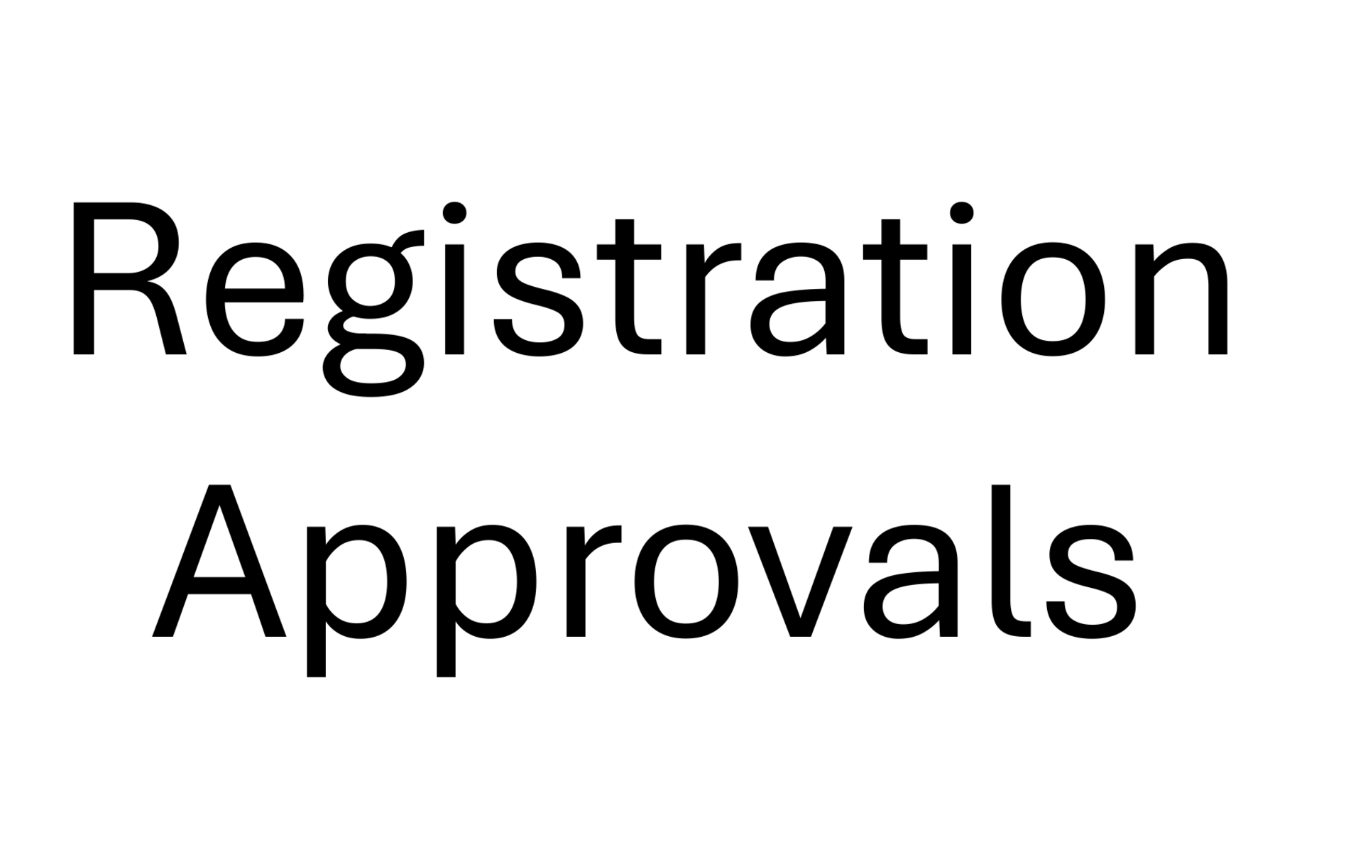 Auction Registrations Approvals