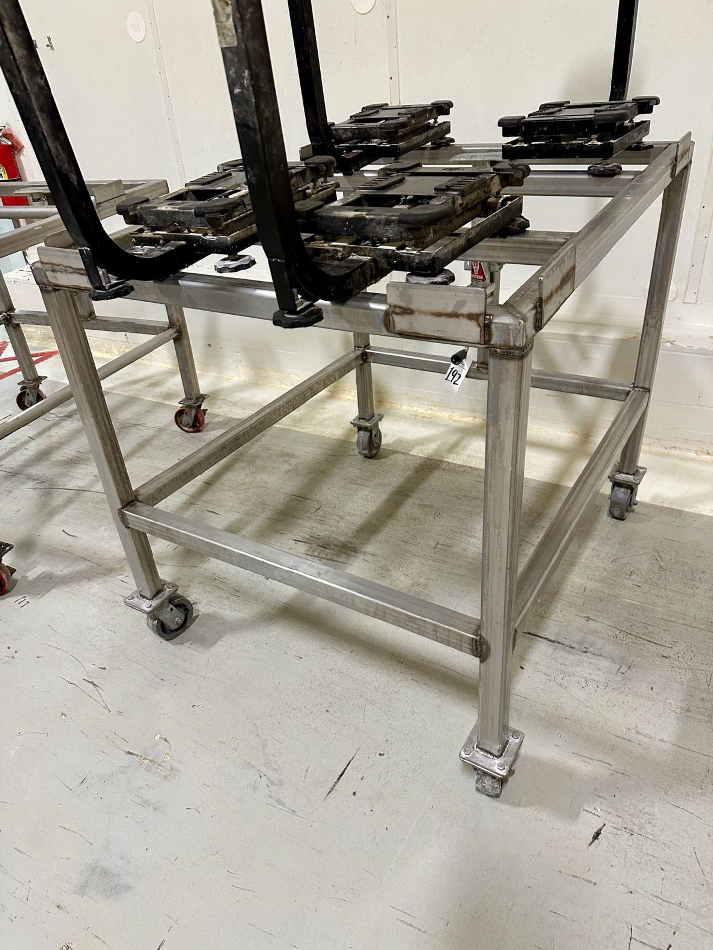 Stainless Steel Tote Stand with Hand Powered Tilting Jack - Image 2 of 3