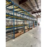 Lot of Gravity Fed Pallet Racking - (13) 15' x 78" Uprights (2 Deep), | Rig Fee $2750 See Desc