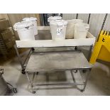 Lot of (2) Stainless Steel Tables and Contents - (1) 2' x 46" and (1) 4' x 6' | Rig Fee $75