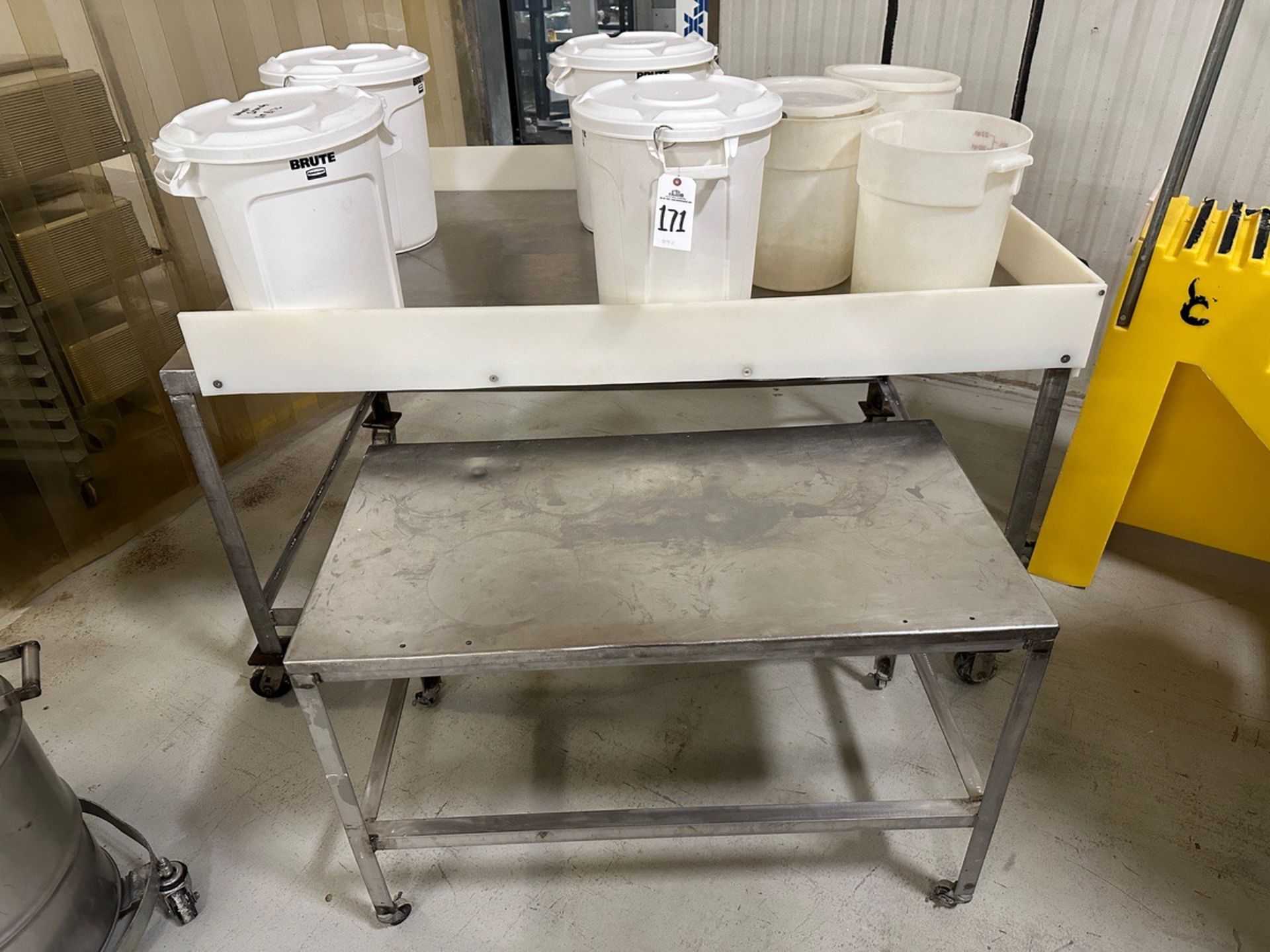 Lot of (2) Stainless Steel Tables and Contents - (1) 2' x 46" and (1) 4' x 6'