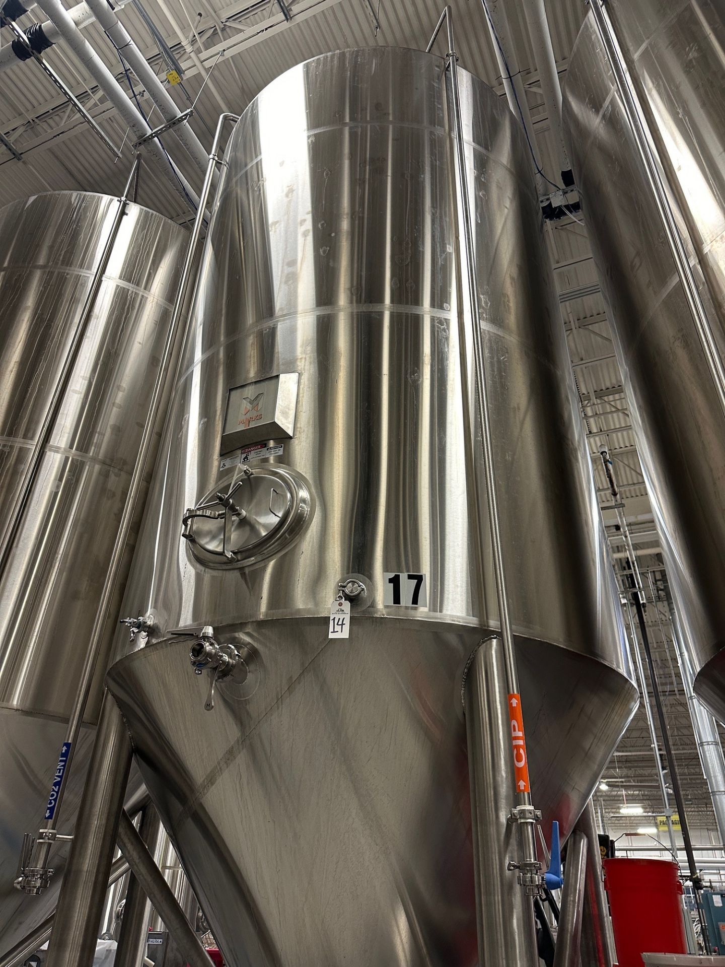 (1 of 8) 2020 Marks 132 BBL FV/ 175 BBL or 5,400 Gal Max Capacity Jacketed Stainless Steel Ferm