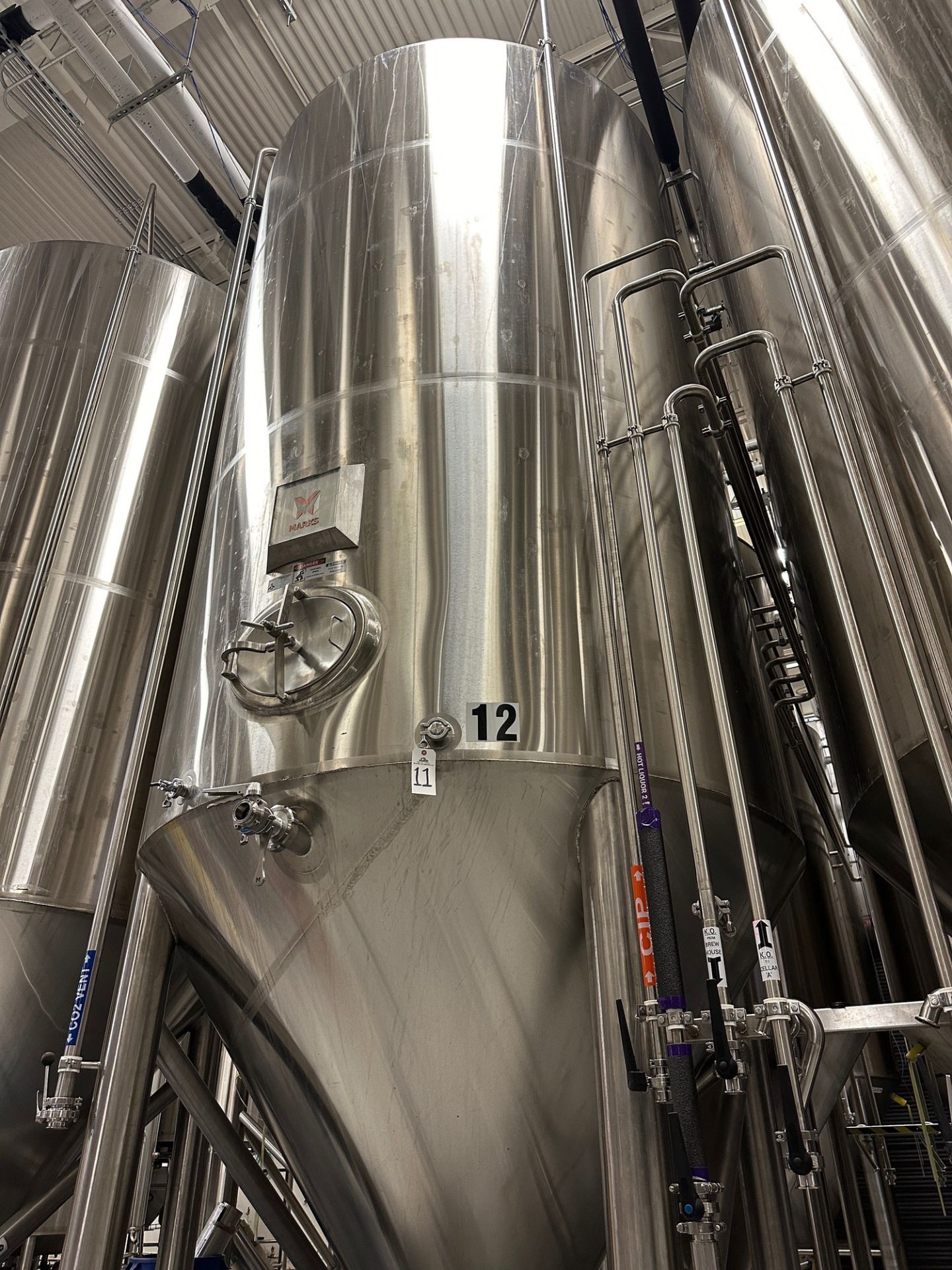 (1 of 8) 2020 Marks 132 BBL FV / 175 BBL or 5,400 Gal Max Capacity Jacketed Stainless Steel Ferm