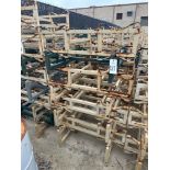 Lot of (8) Barrel Storage Racks