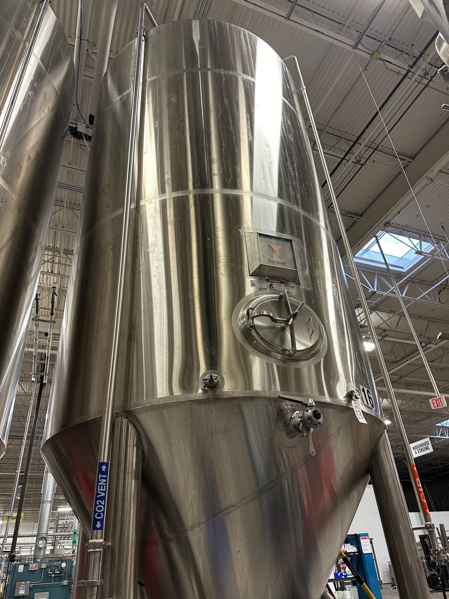 (1 of 8) 2020 Marks 132 BBL FV / 175 BBL or 5400 Gal Max Capacity Fermentation Tank | Rig Fee $2620