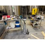 Lot of (2) 4' x 30" Stainless Steel Tables (No Contents Included) | Rig Fee $50