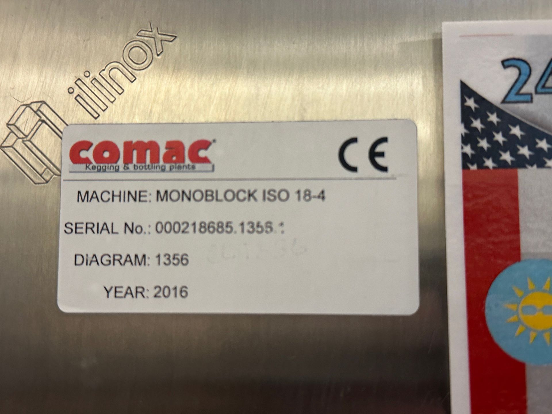 2016 Comac/CFT 18-Head Can Filler &amp; 4-Head Seamer - Models Monoblock Iso 18-4 and Seamer 3000/4, - Image 11 of 11