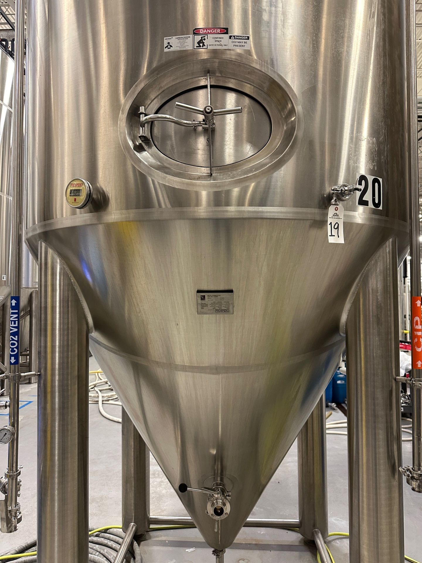 (1 of 2) 2018 Prospero 120 BBL FV / 149 BBL or 4600 Gal Max Cap. Fermentation Tank | Rig Fee $2510 - Image 2 of 4