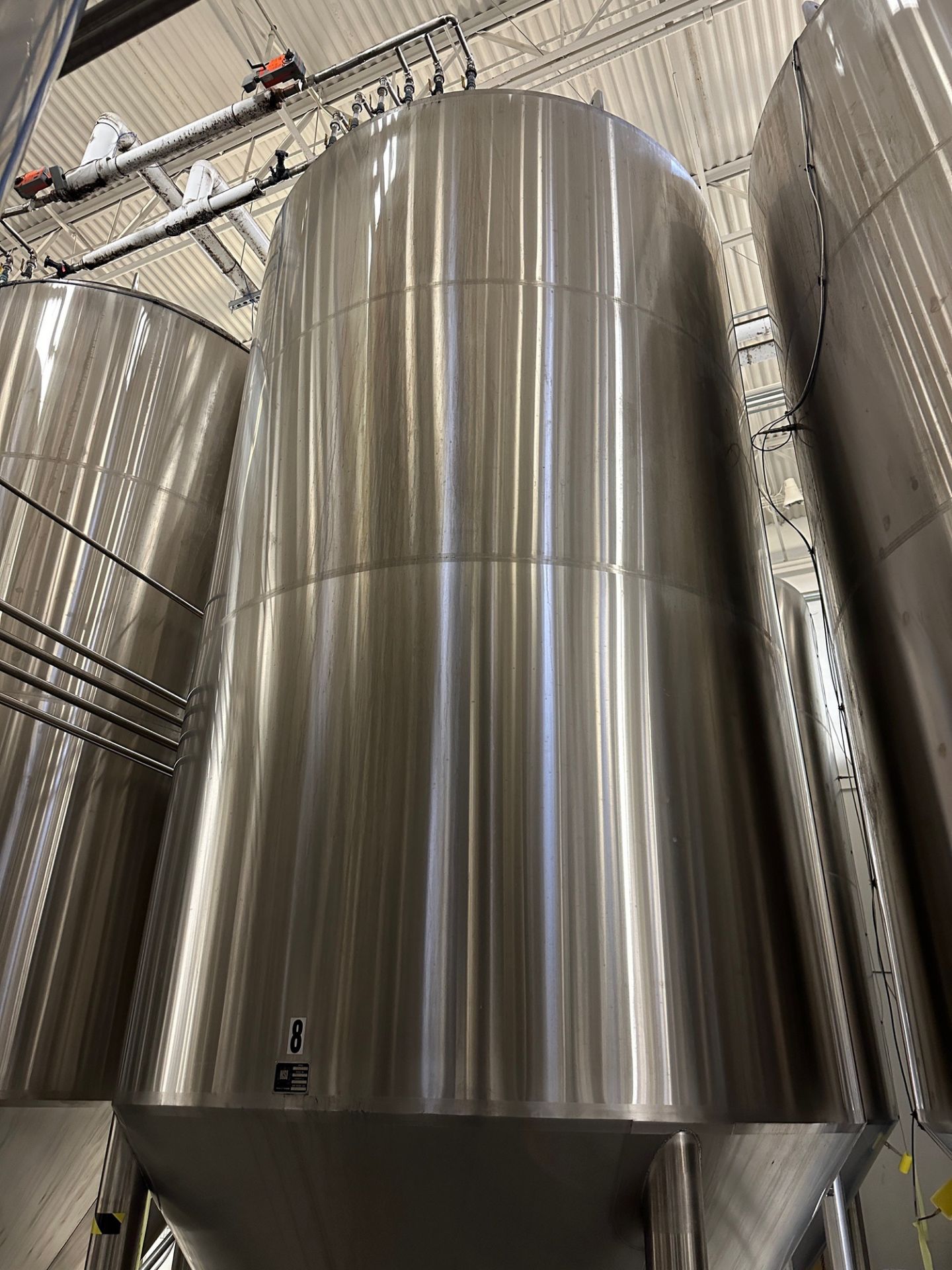(1 of 6) 2016 NSI 132 BBL FV / 175 BBL or 5,400 Gal Max Capacity Stainless Steel Uni-Tank (8) , Cone - Image 3 of 4