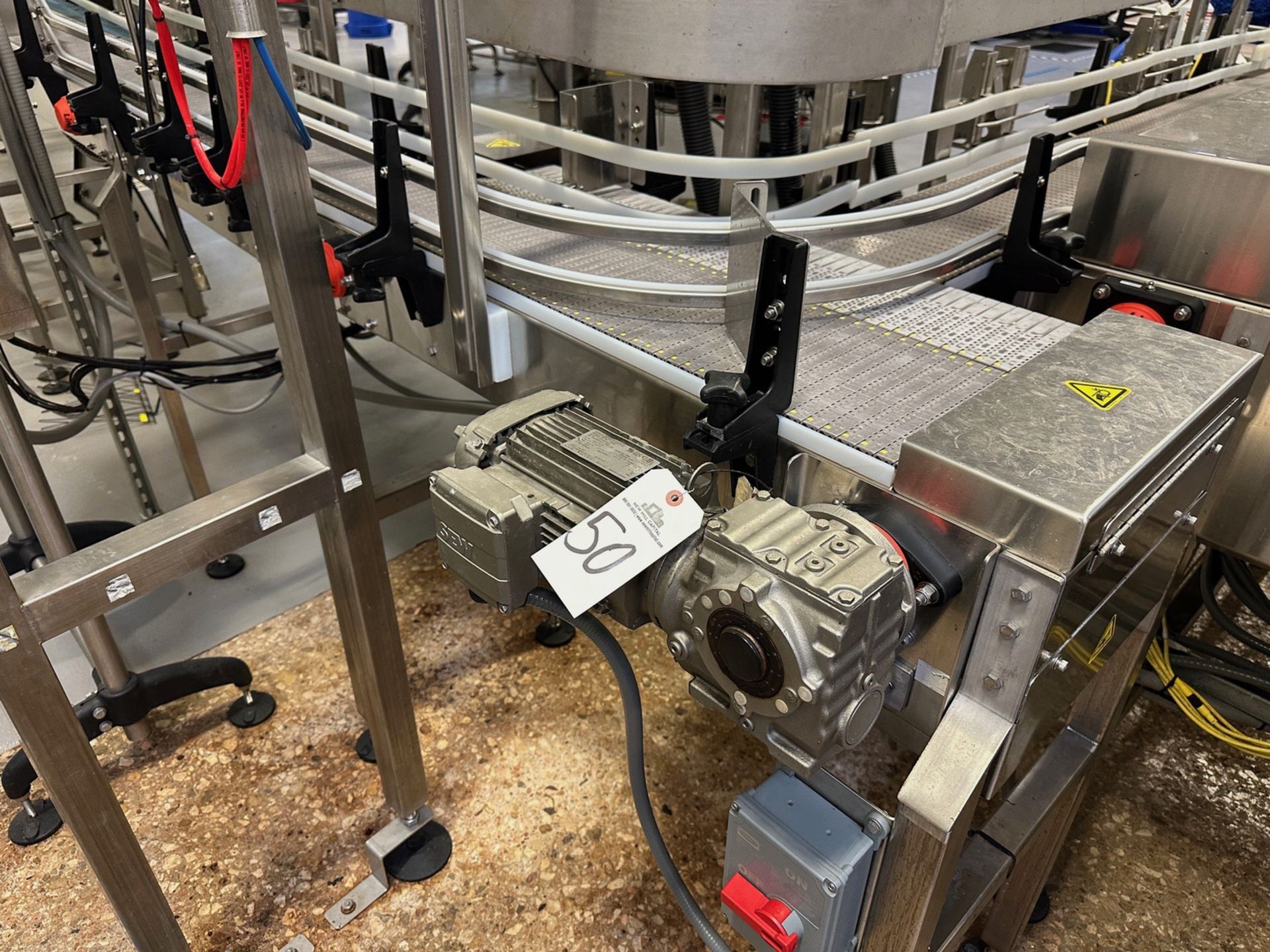 Bevco Conveyor over Stainless Steel Frame from Second Air Knife to Laning (Approx. | Rig Fee $750