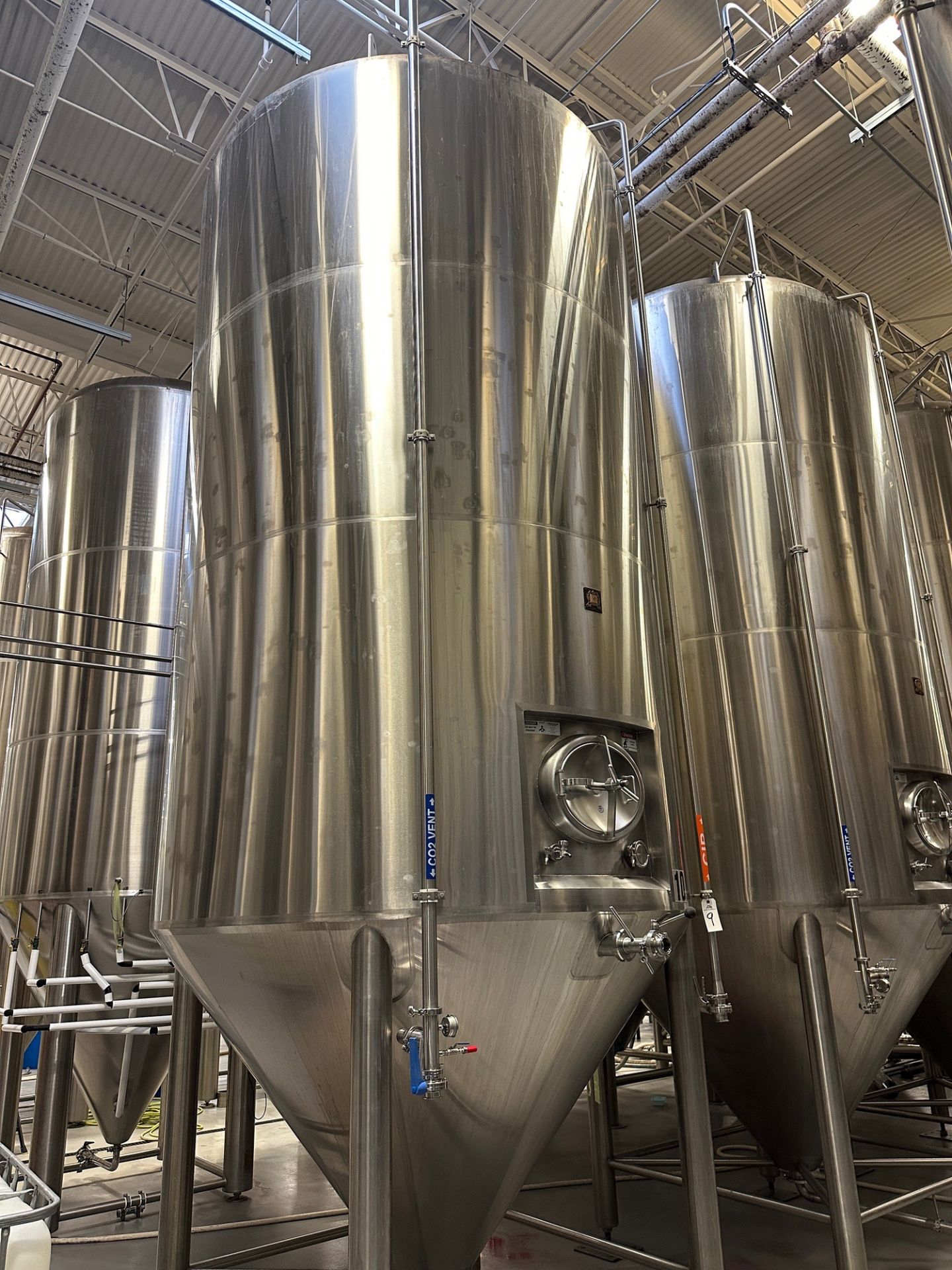 (1 of 6) 2016 NSI 132 BBL FV / 175 BBL or 5,400 Gal Max Capacity Stainless Steel Uni-Tank (10), Cone