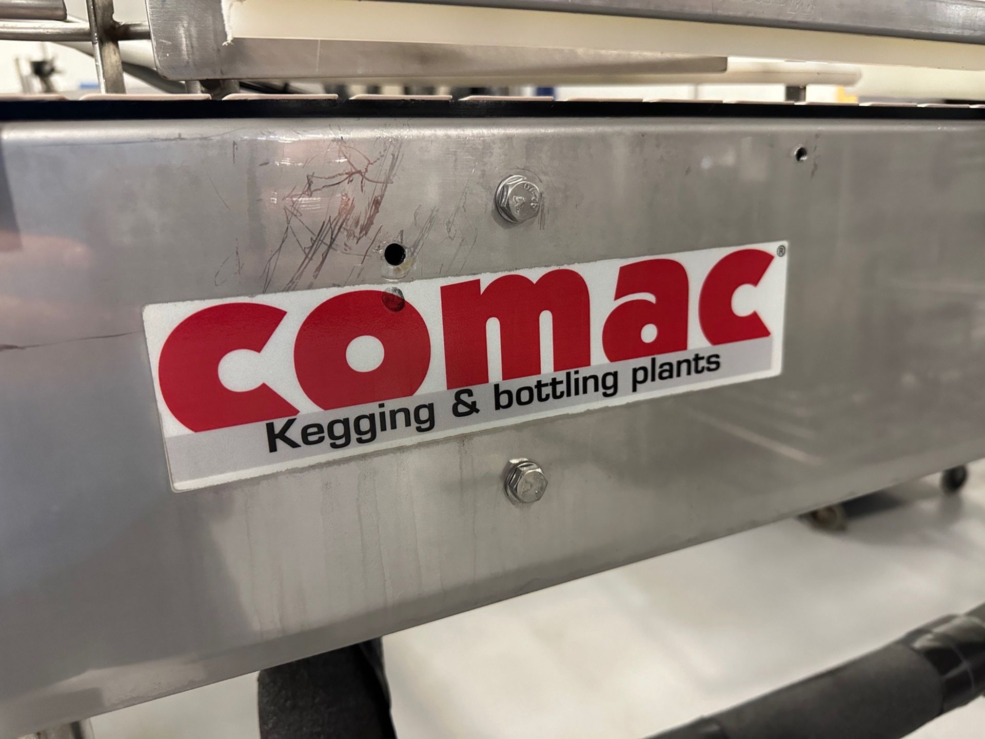 Comac Conveyor over Stainless Steel Frame from Spiral Can Rinser to - Subj to Bulk | Rig Fee $750 - Image 4 of 4