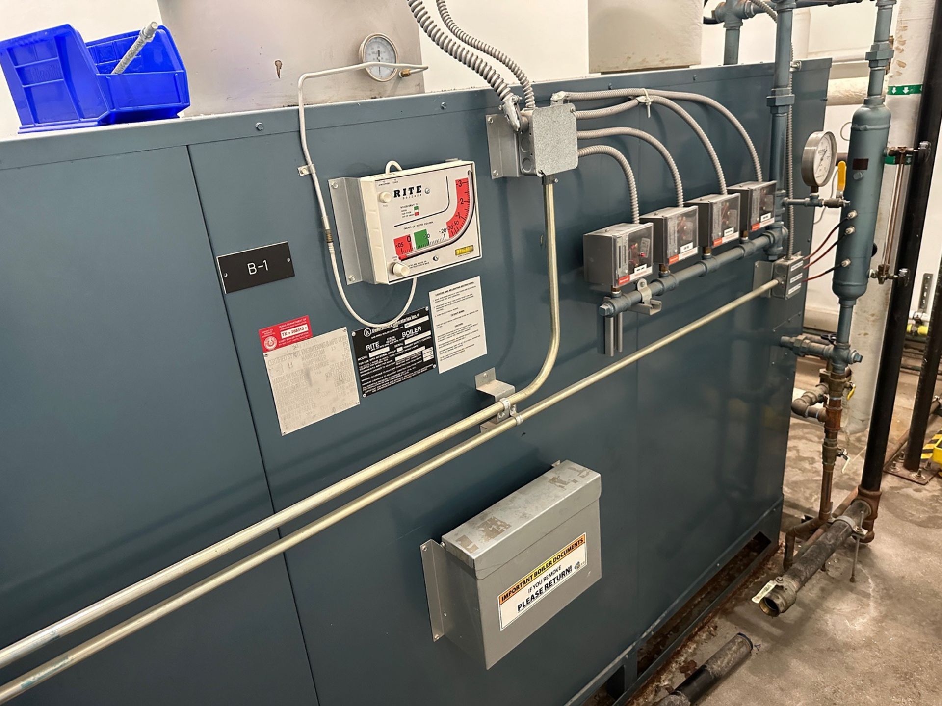 Rite Model 325 S Boiler with Water Treatment System and Blowdown Tank, Max 3.25 MBT | Rig Fee $750 - Image 2 of 6