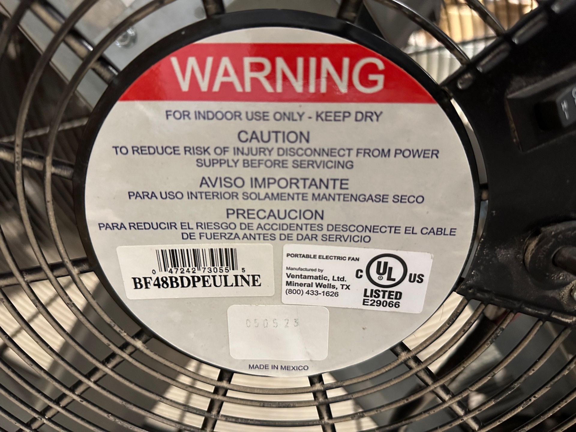 Uline 48" Floor Fan - Image 2 of 2