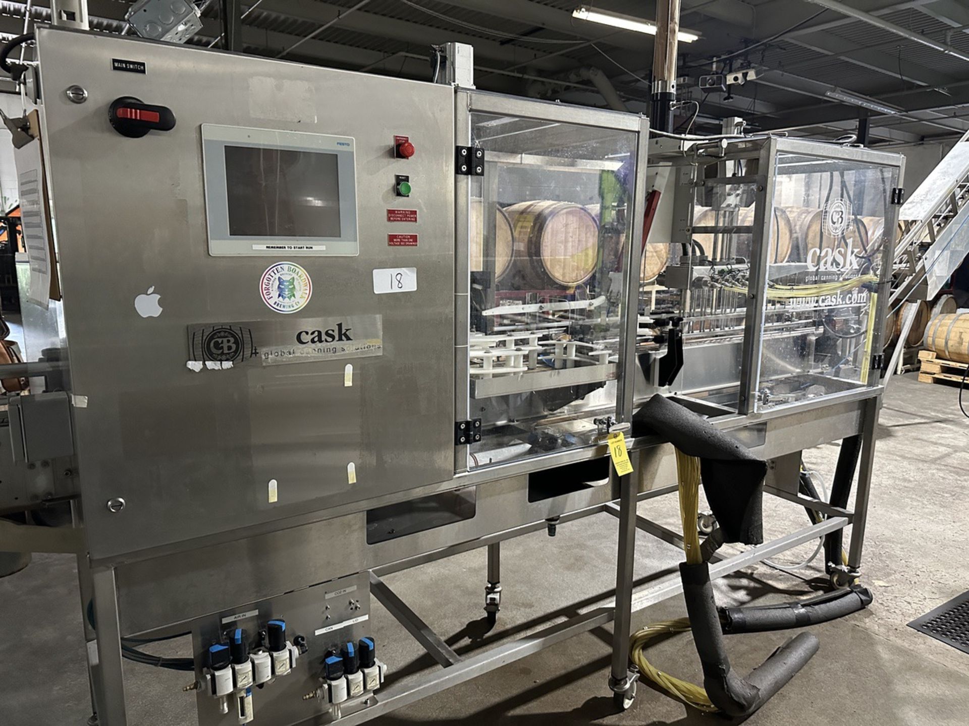 2019 Cask Model ACS-VS 6-Head Canning Line, Single Head Seamer, with Depalletizer, | Rig Fee $1500 - Image 3 of 12