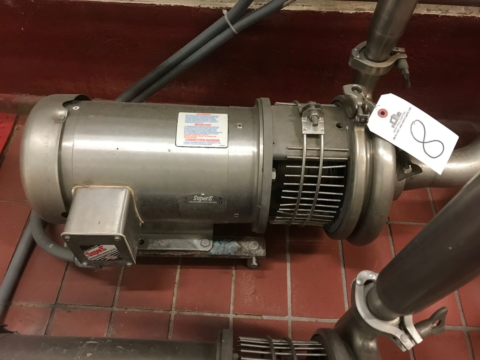 Stainless Steel Centrifugal Pump with Stainless Steel Motor, 3 HP, 3" inlet, 1.5" outlet